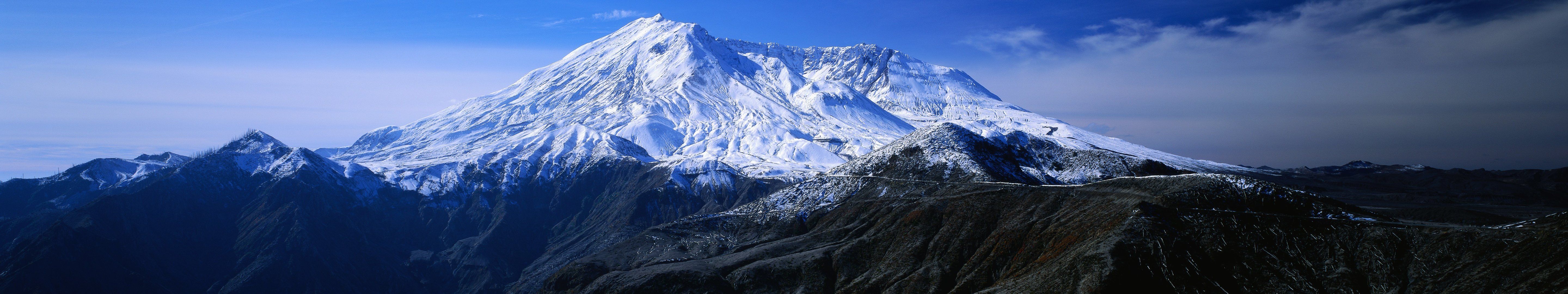 Montagna innevata panoramica, 5760x1080 Panoramico, Dual Screen