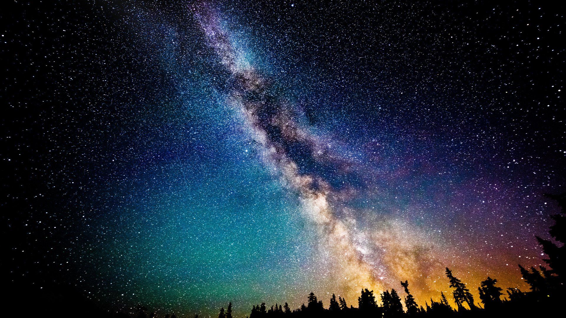 Via Lattea cielo stellato notturno, 1920x1080 Full HD, PC Desktop