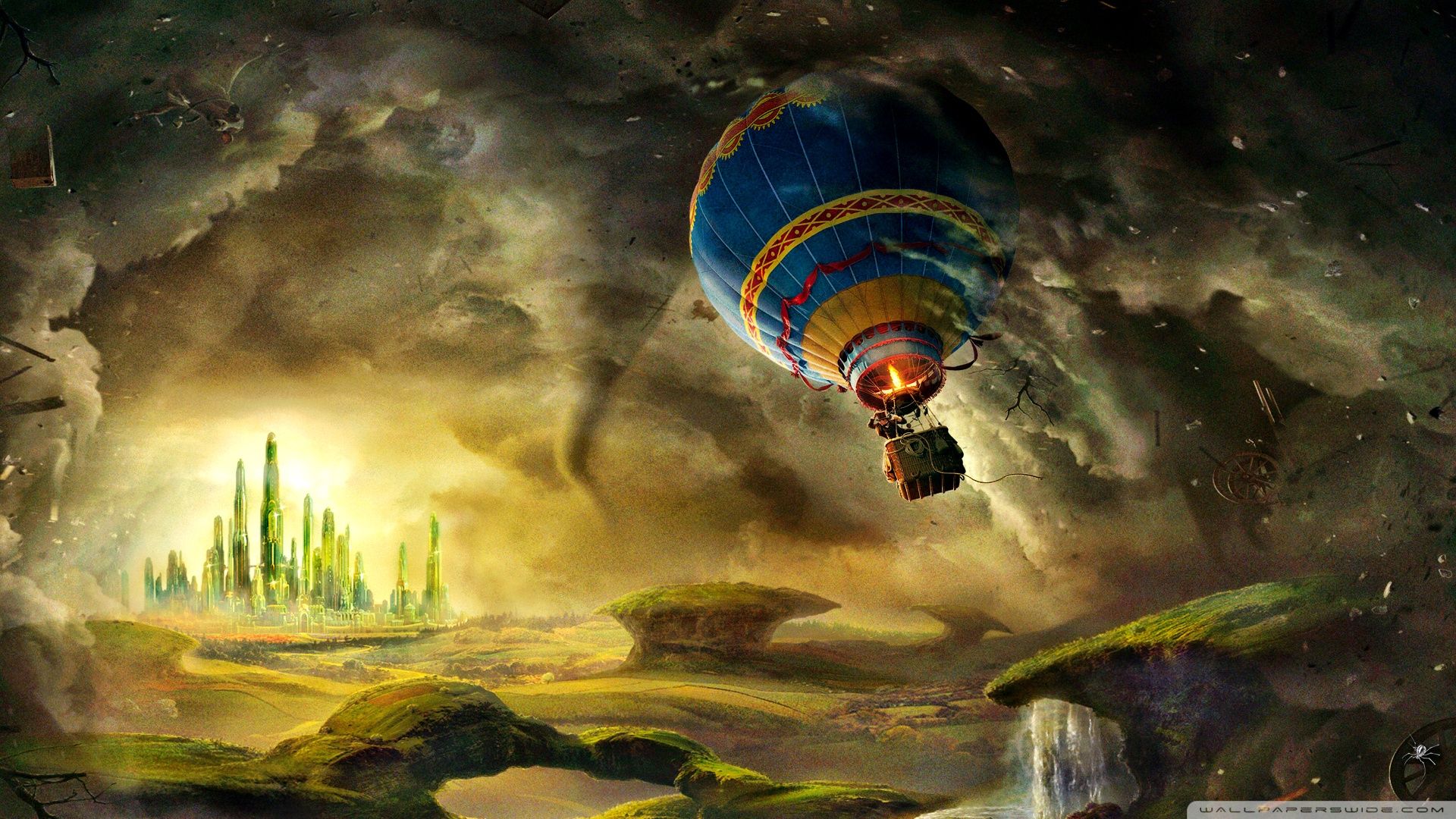 Oz mongolfiera città smeraldo, 1920x1080 Full HD 1080p, Desktop