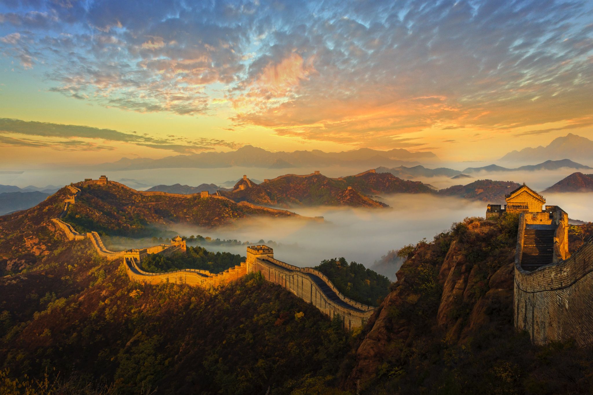 Grande Muraglia Cinese all'alba, 2048x1365 2K, iMac