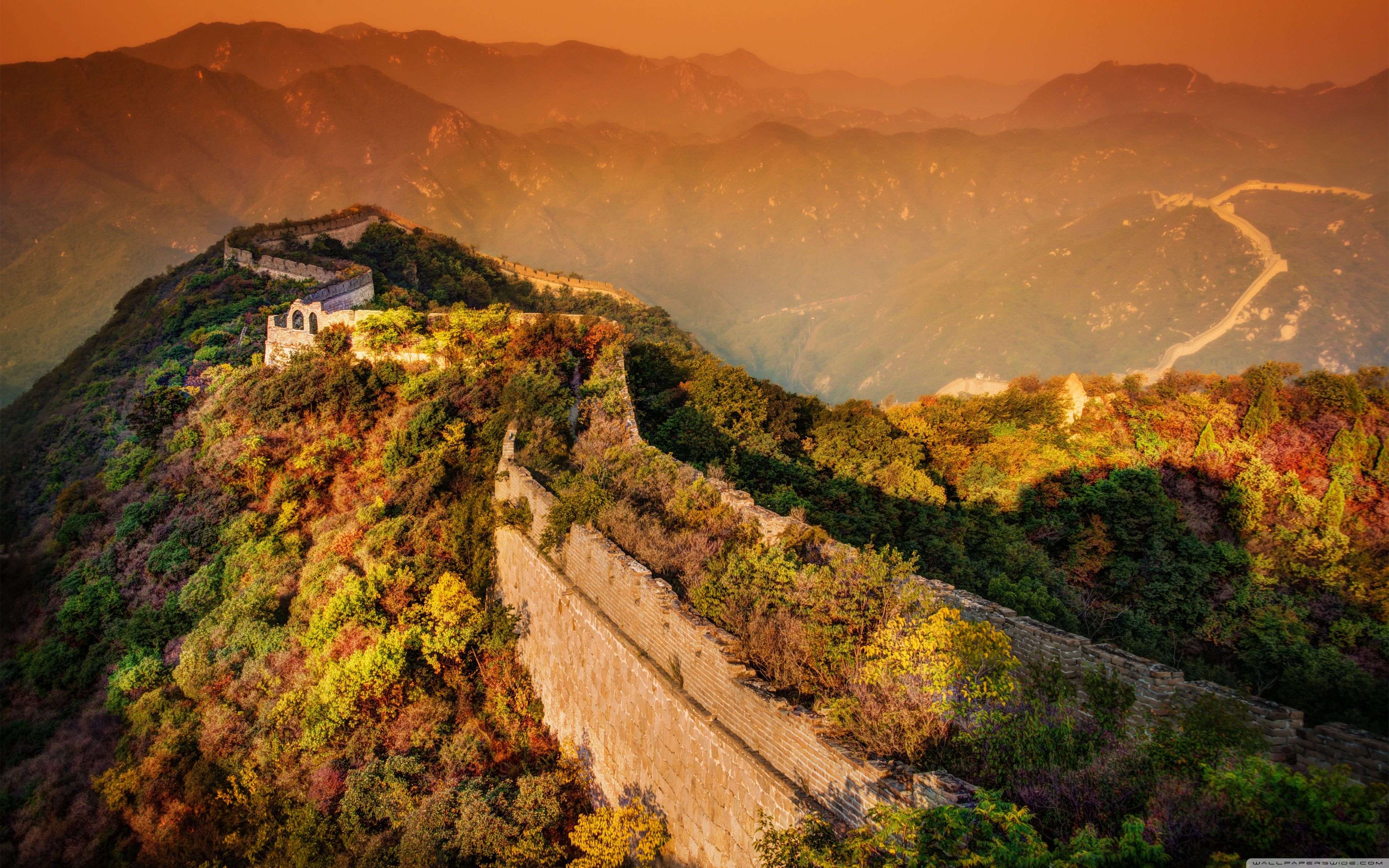 Grande Muraglia cinese al tramonto, 3840x2400 4K, Smart TV 4K
