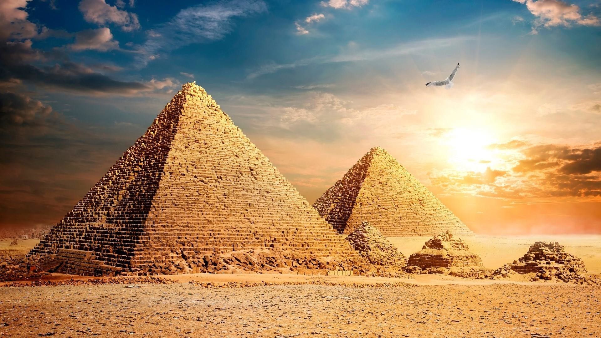 Piramidi di Giza al tramonto, 1920x1080 Full HD 1080p, Desktop