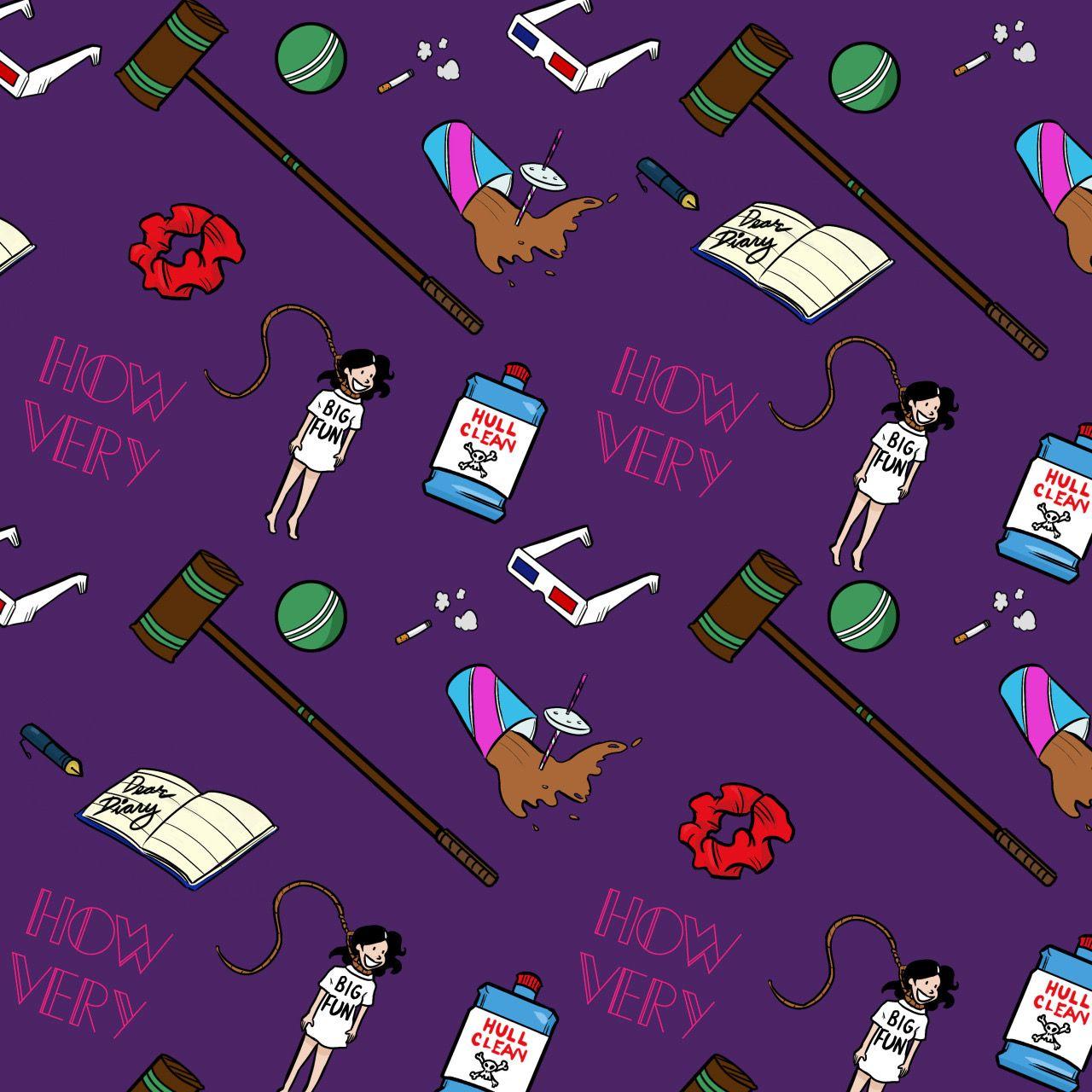 Pattern Heathers The Musical viola, 1280x1280 HD, Desktop