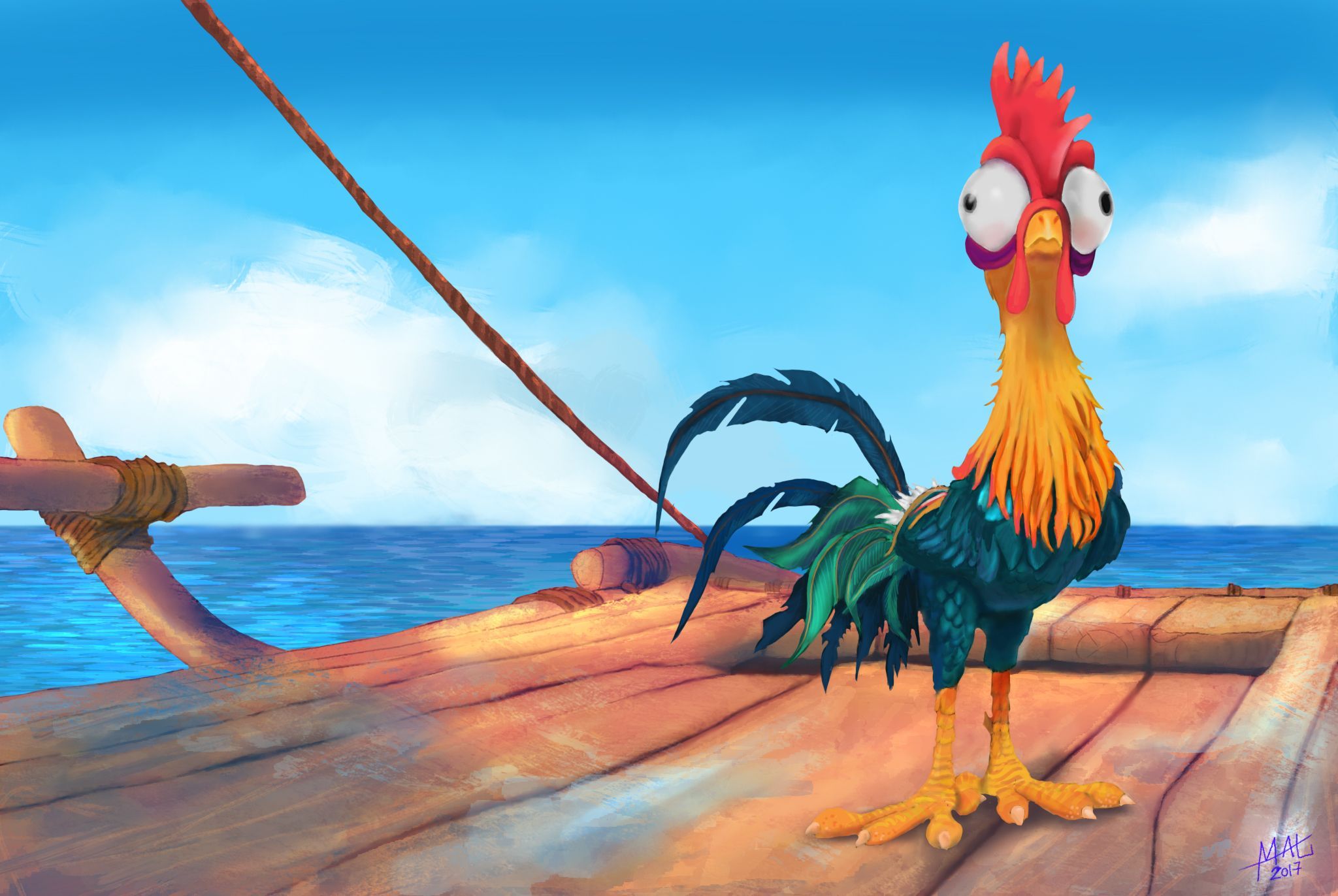 Hei Hei gallo Oceania, 2048x1372 2K, Laptop