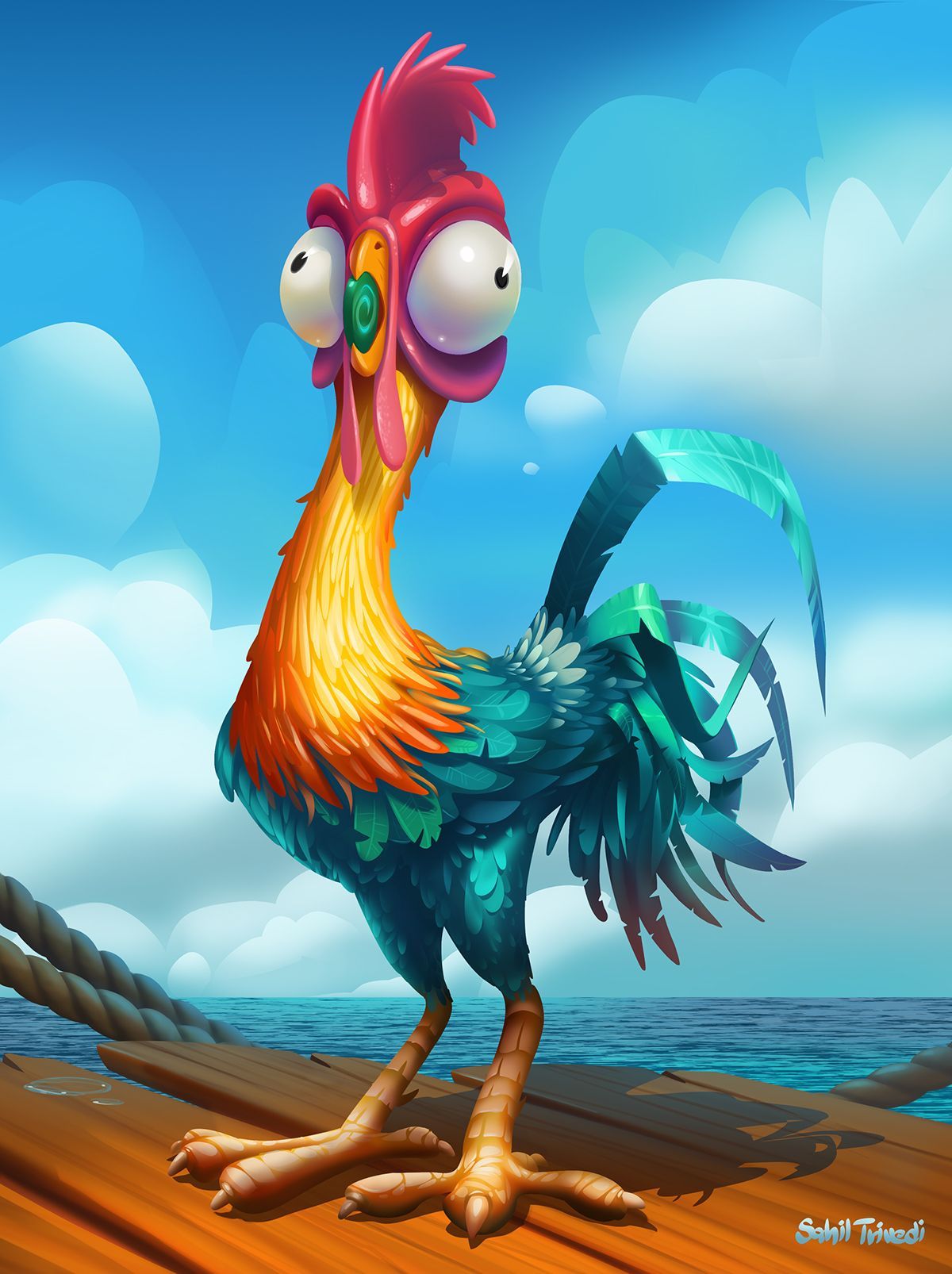 Hei Hei gallo Oceania, Moana, 1200x1606 Full HD Verticale, Smartphone