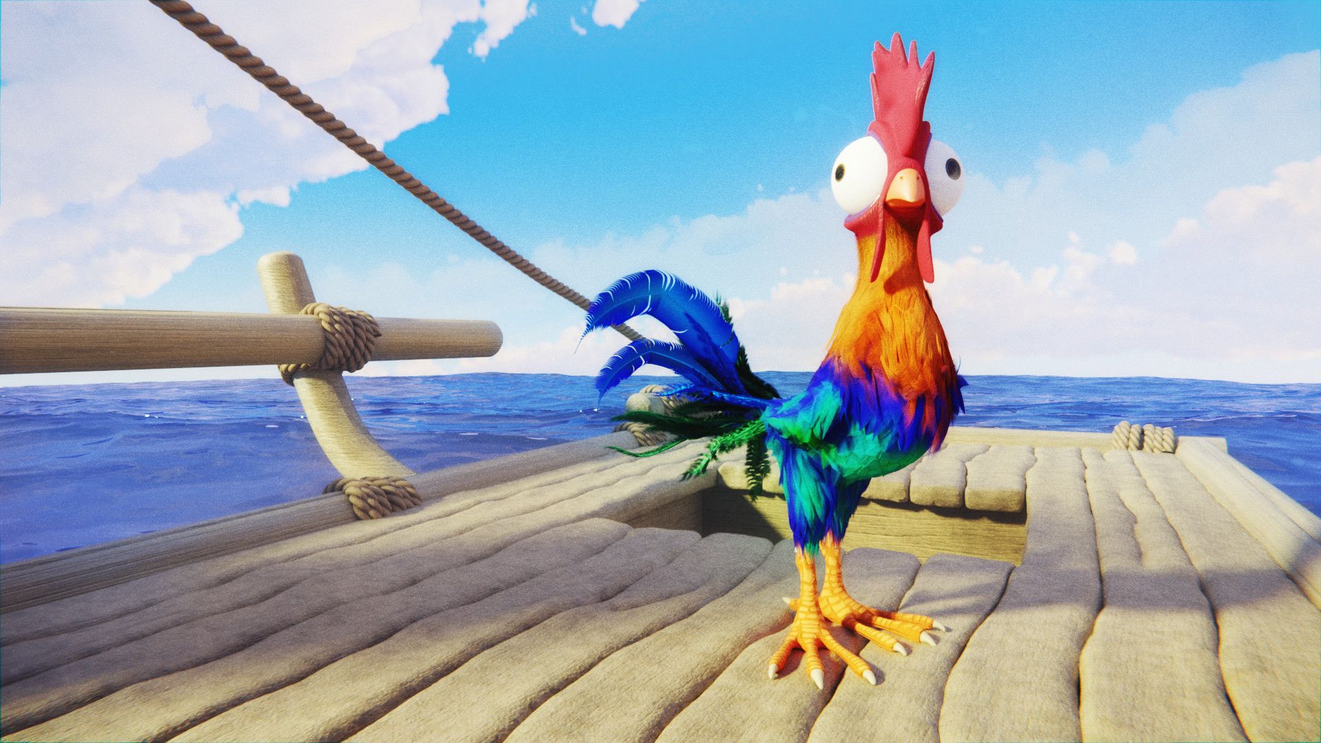Heihei gallo Oceania barca, 1920x1080 Full HD 1080p, Desktop