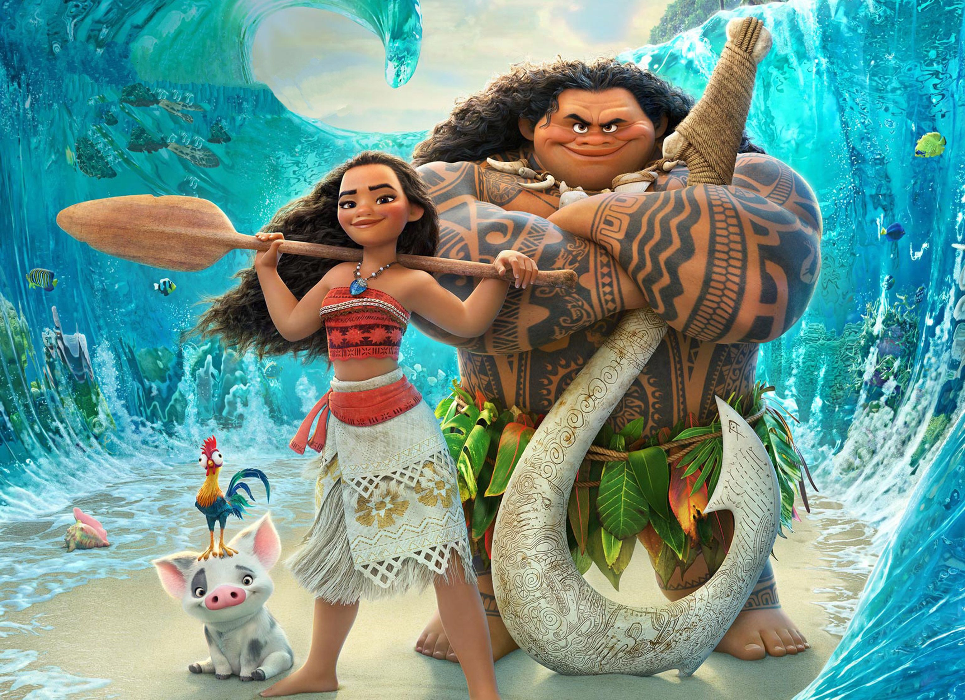 Moana e Maui Oceania, 3100x2251 WQXGA, Desktop