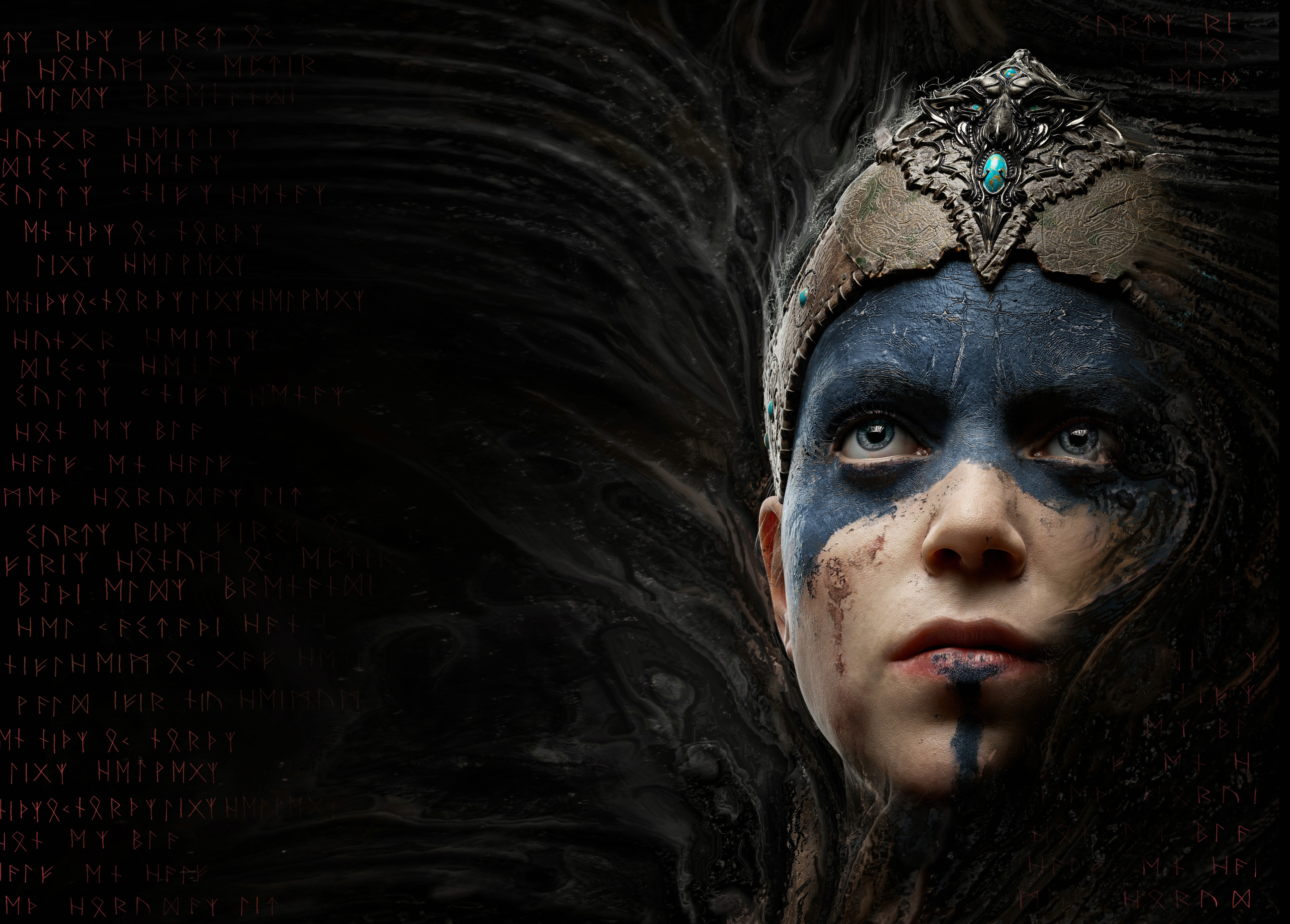 Senua Hellblade guerriera dipinta, Senua's Sacrifice, 7252x5197 4K, Desktop 4K