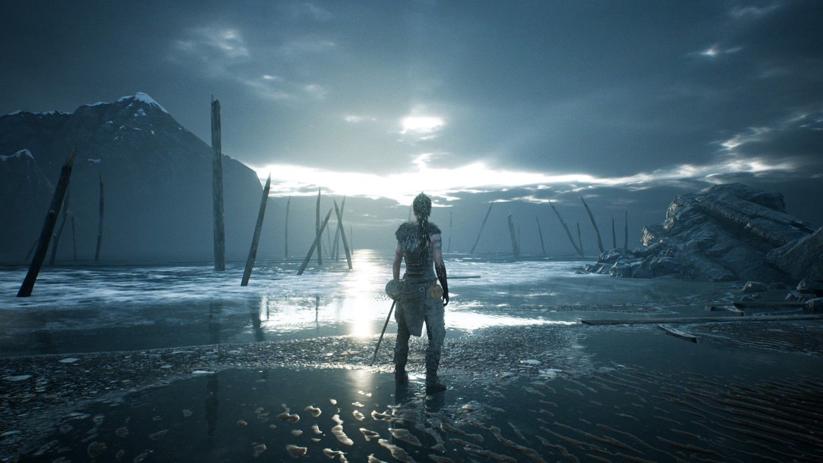 Senua su spiaggia, Hellblade, 1600x900 HD Ready, PC Desktop