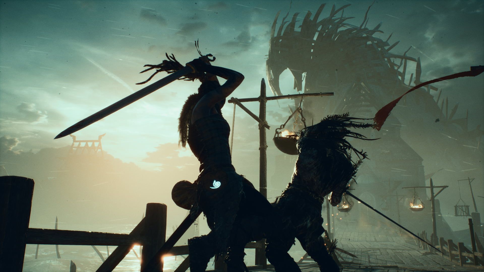 Senua Hellblade silhouette battaglia, 1920x1080 1080p, Desktop