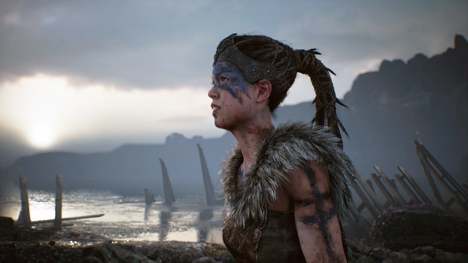 Senua Hellblade guerriera profilo, 1920x1080 Full HD 1080p, PC