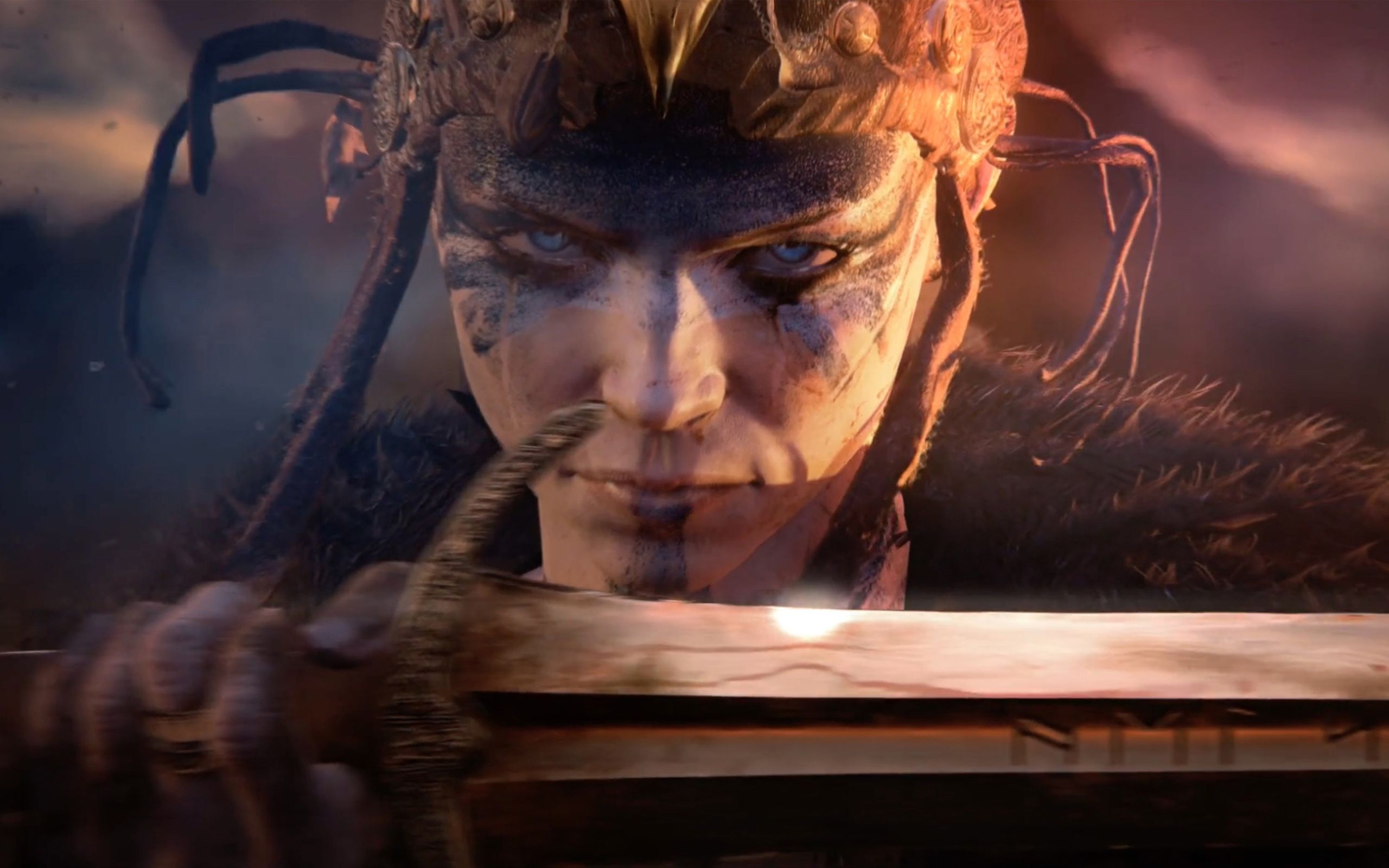Senua Hellblade con spada, 2560x1600 WQXGA, MacBook Pro
