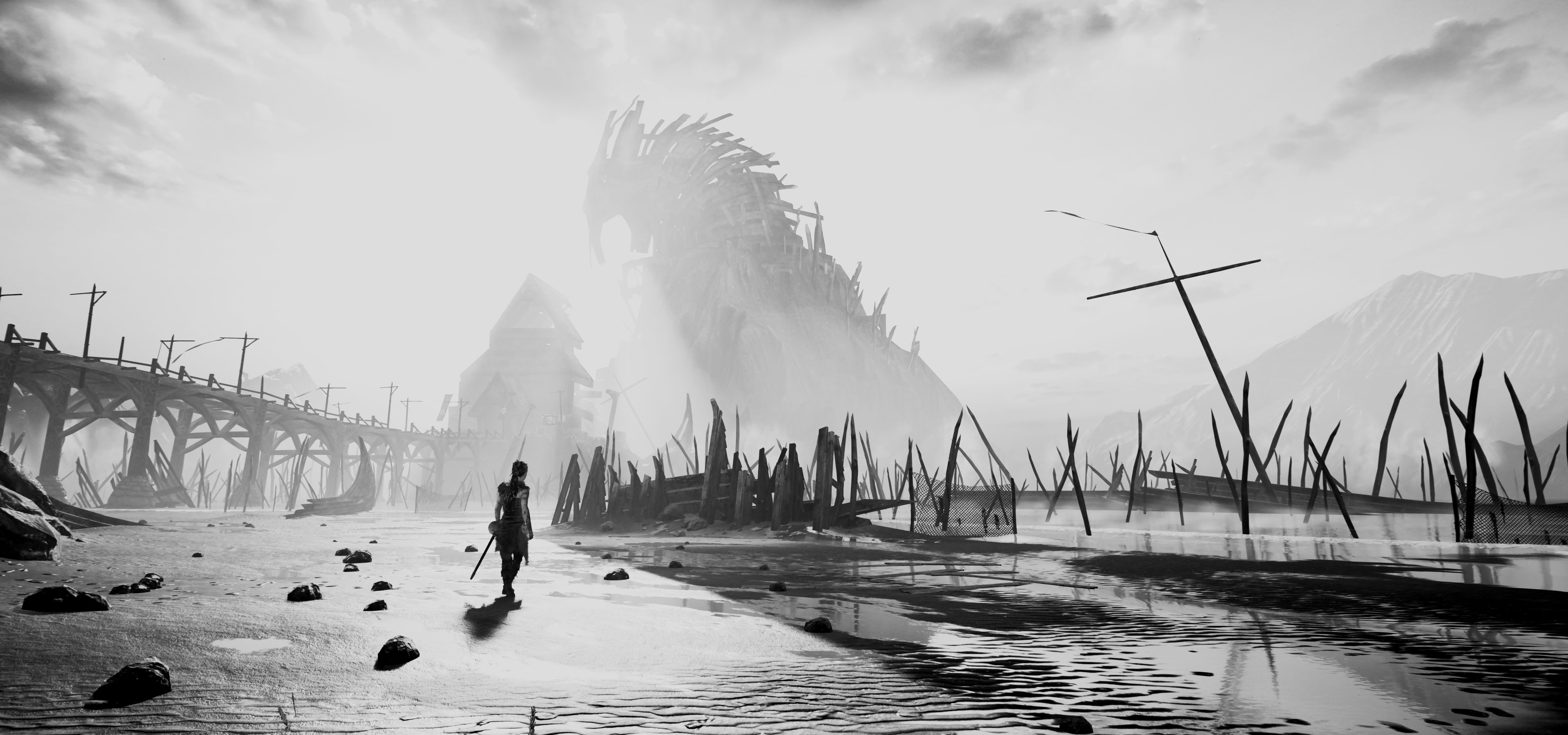 Senua Hellblade paesaggio spettrale, 5600x2625 4K, Smart TV 4K