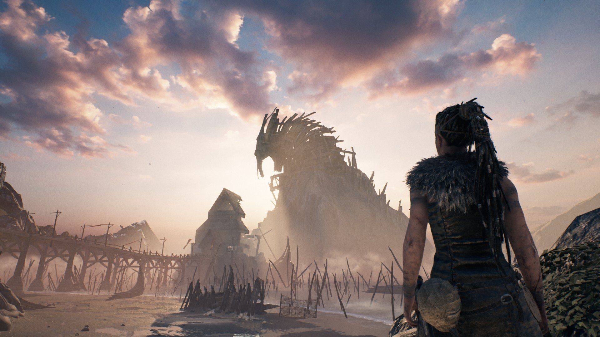 Senua e mostro drago, Hellblade, 1920x1080 Full HD, Laptop