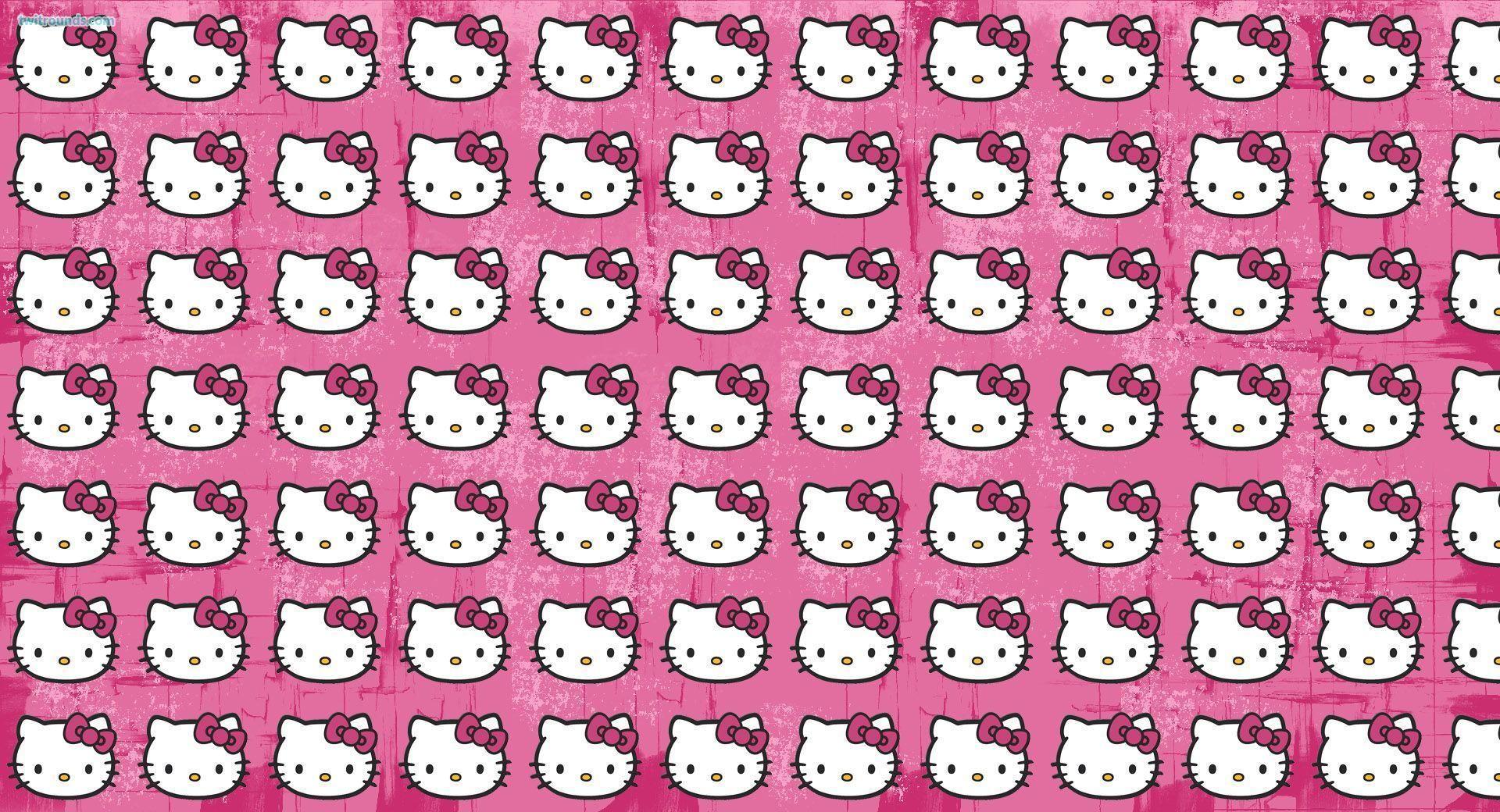 Hello Kitty pattern rosa, 1920x1040 Full HD 1080p, iMac