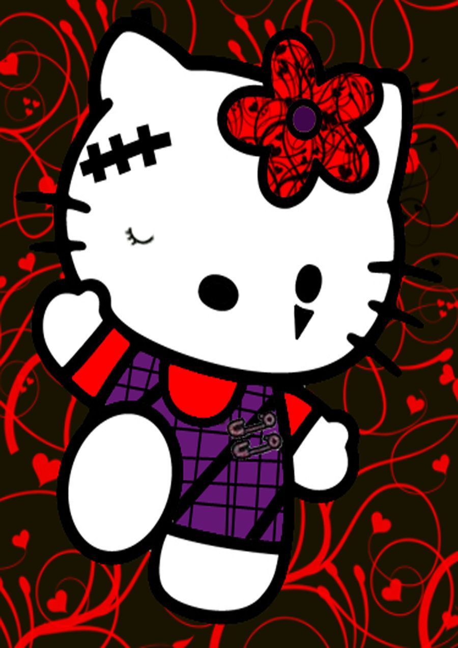 Hello Kitty gotica emo, Sanrio, 900x1273 Verticale, Telefono