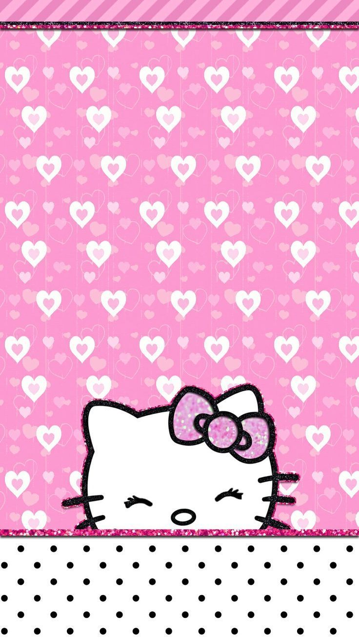 Hello Kitty glitter rosa, 1024x768 HD, Desktop