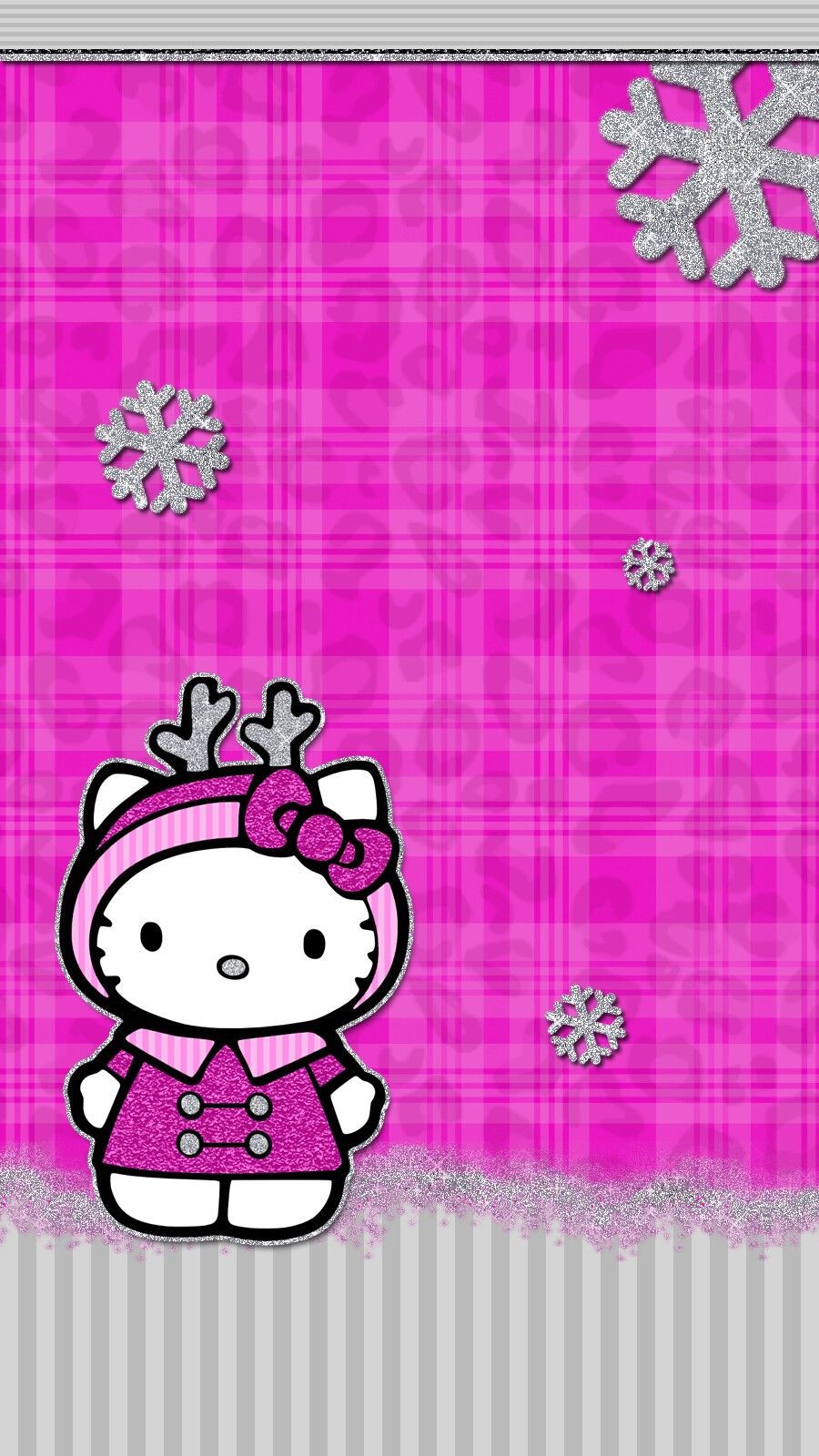 Hello Kitty renna glitter rosa, 900x1600 Full HD Verticale, Smartphone