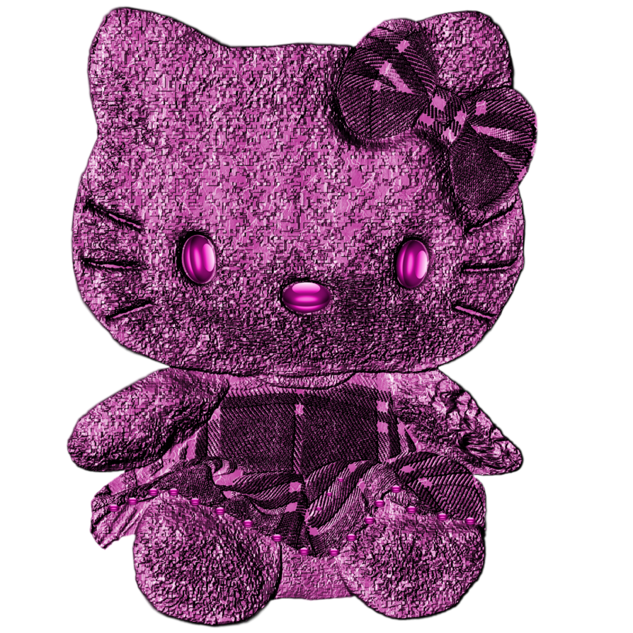 Hello Kitty rosa sfondo nero, 1024x768 HD, Desktop