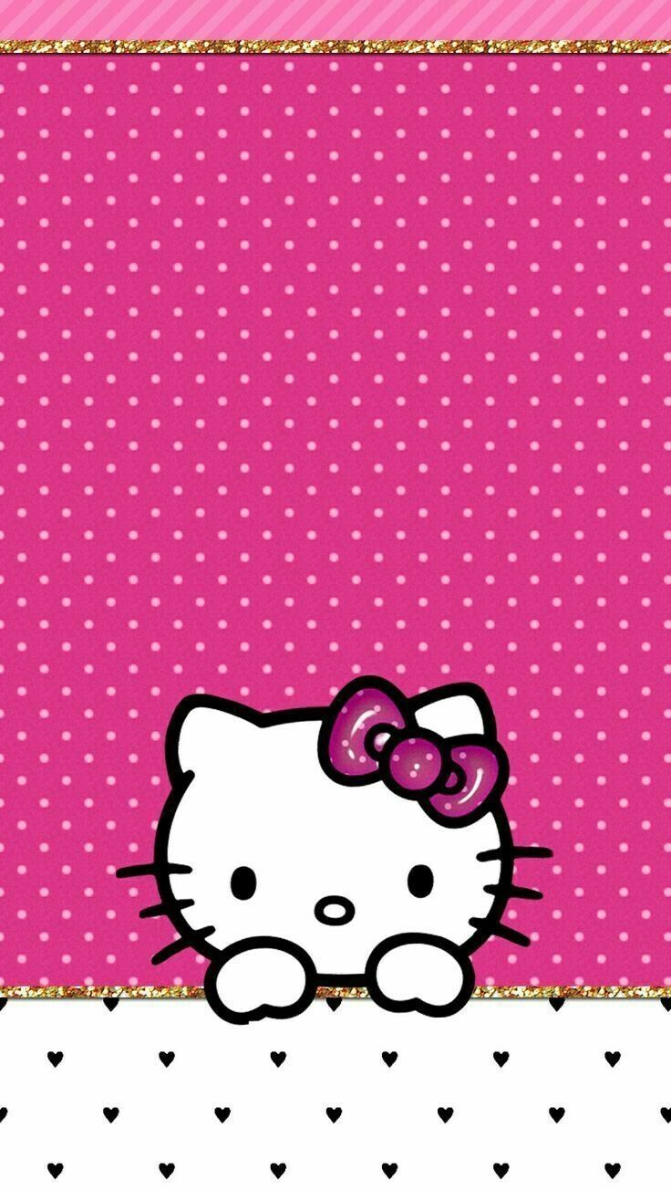 Hello Kitty rosa glitter, Sanrio, 736x1304 Verticale, Mobile