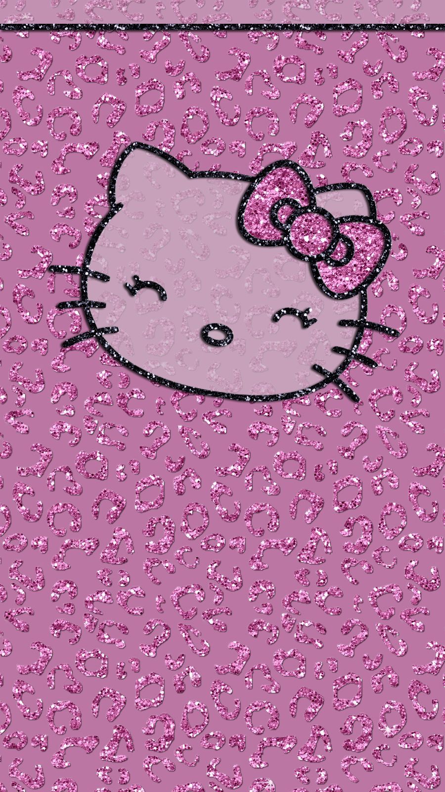 Hello Kitty glitter rosa, 900x1600 Full HD Verticale, iPhone