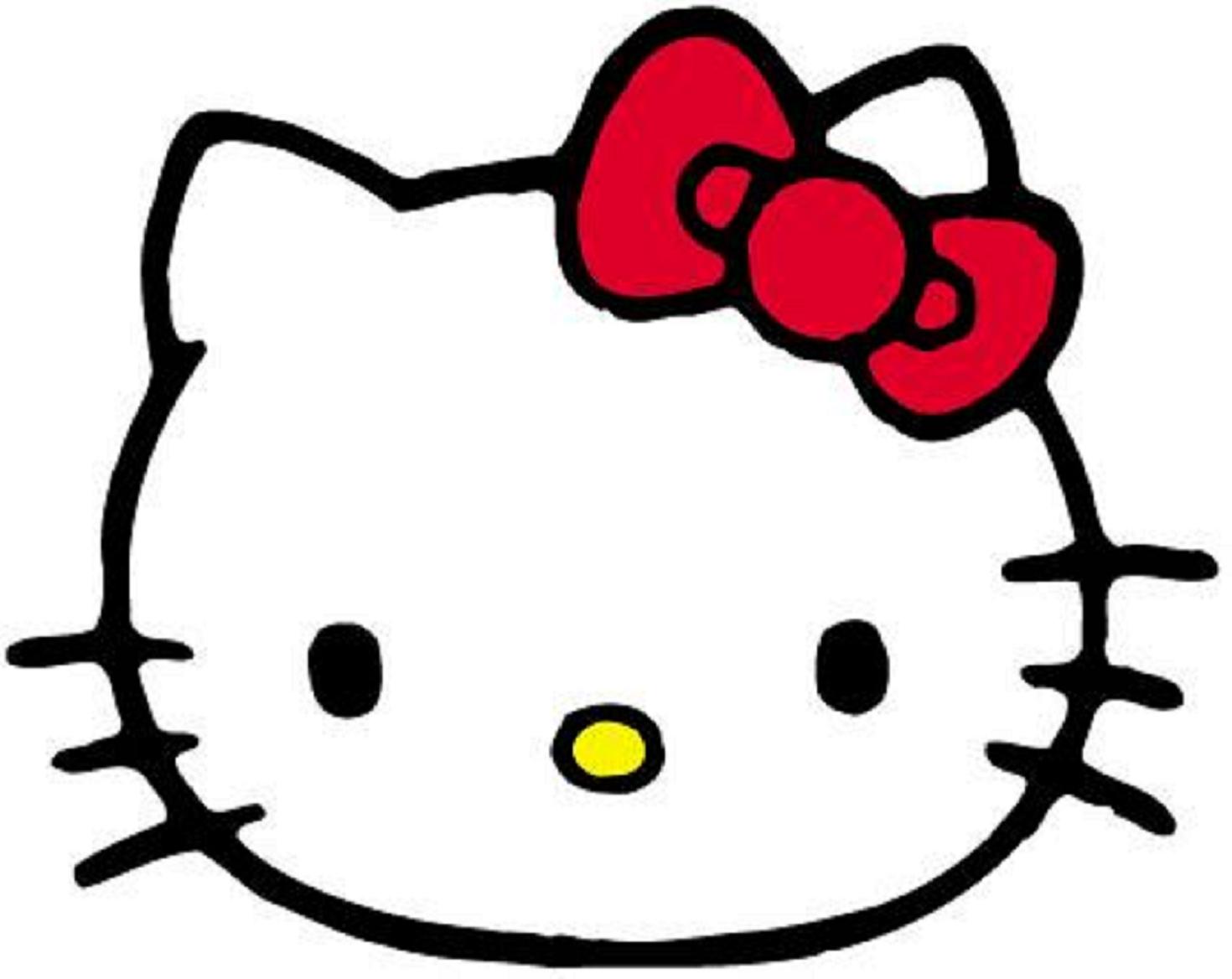 Hello Kitty logo nero, 2000x1333 alta risoluzione, Laptop