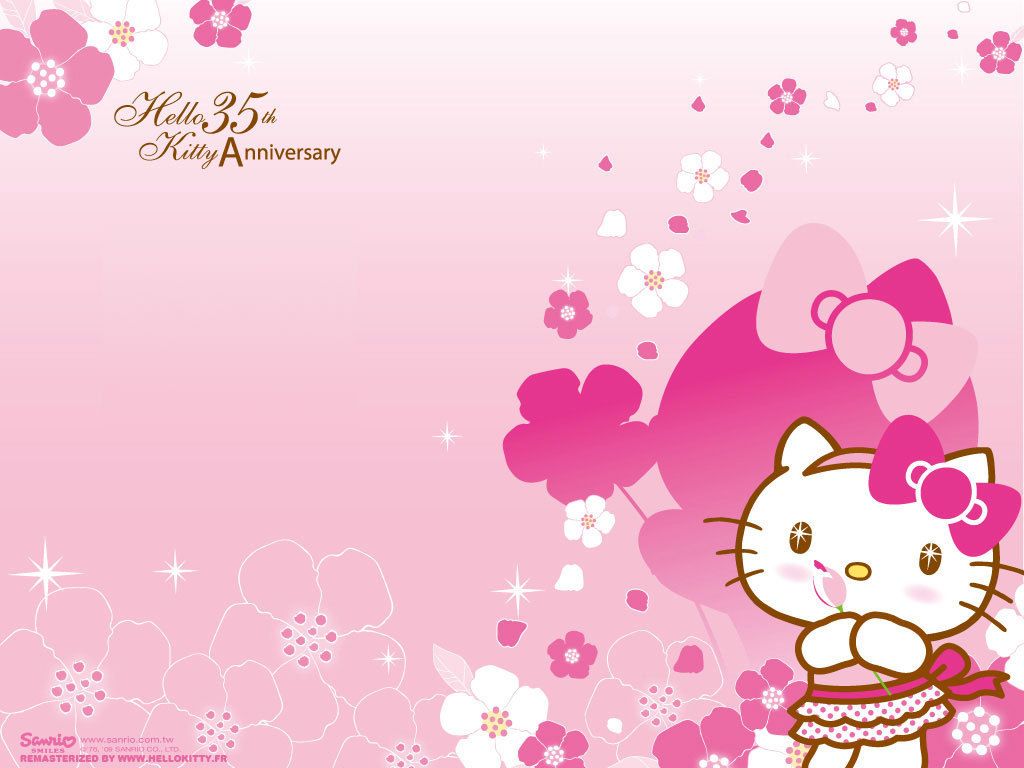 Hello Kitty anniversario rosa, 1024x768 HD, Desktop