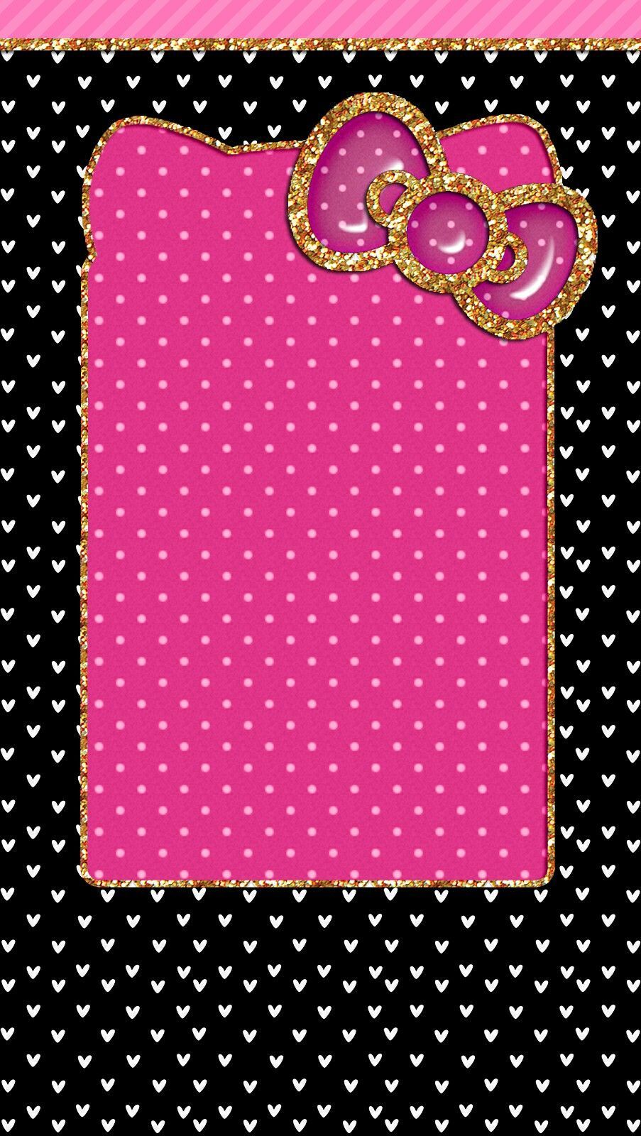 Hello Kitty fiocco glitter rosa, kawaii, 903x1600 Full HD Verticale, iPhone