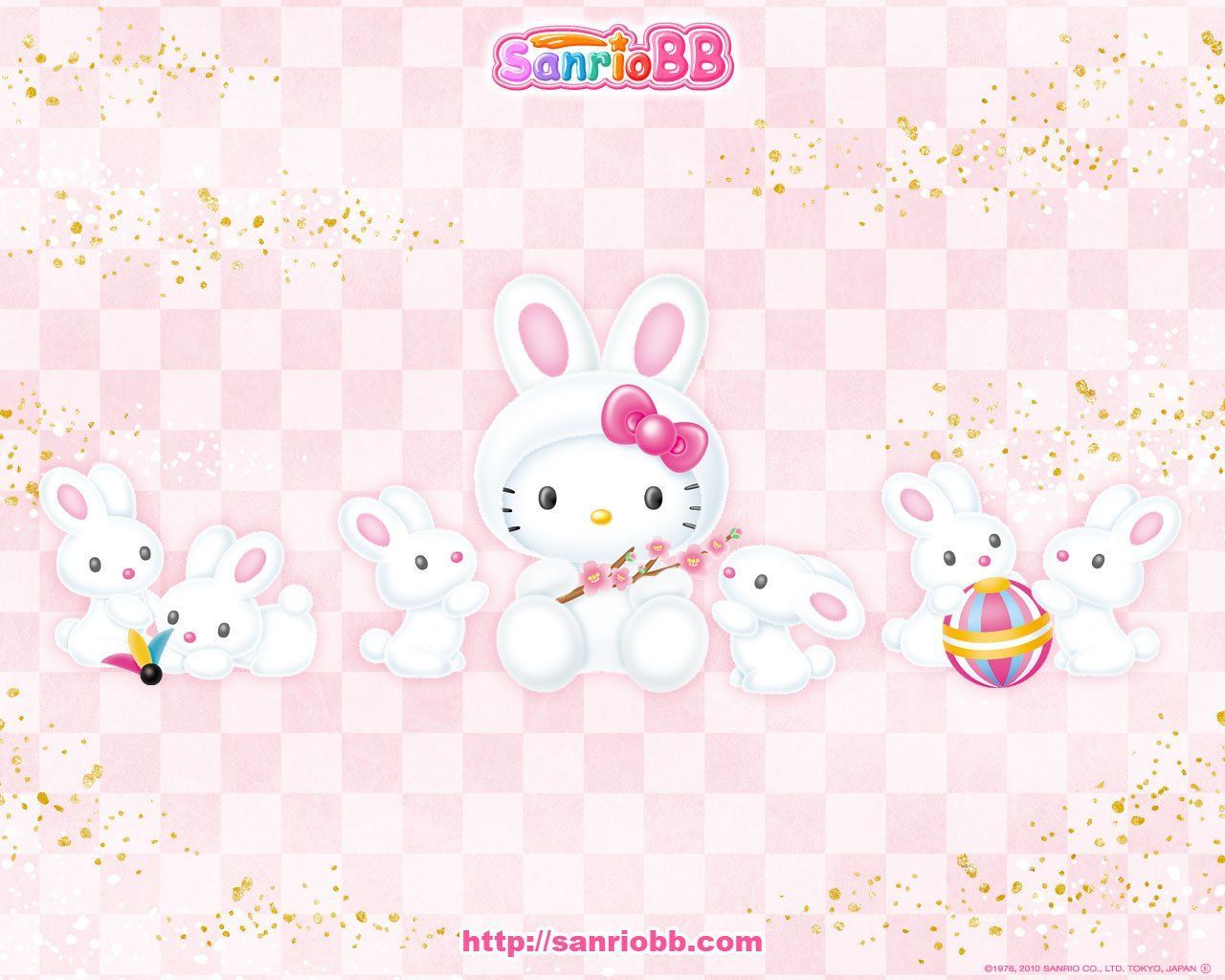 Hello Kitty orecchie coniglio Pasqua, 900x1600 Full HD Verticale, iPhone