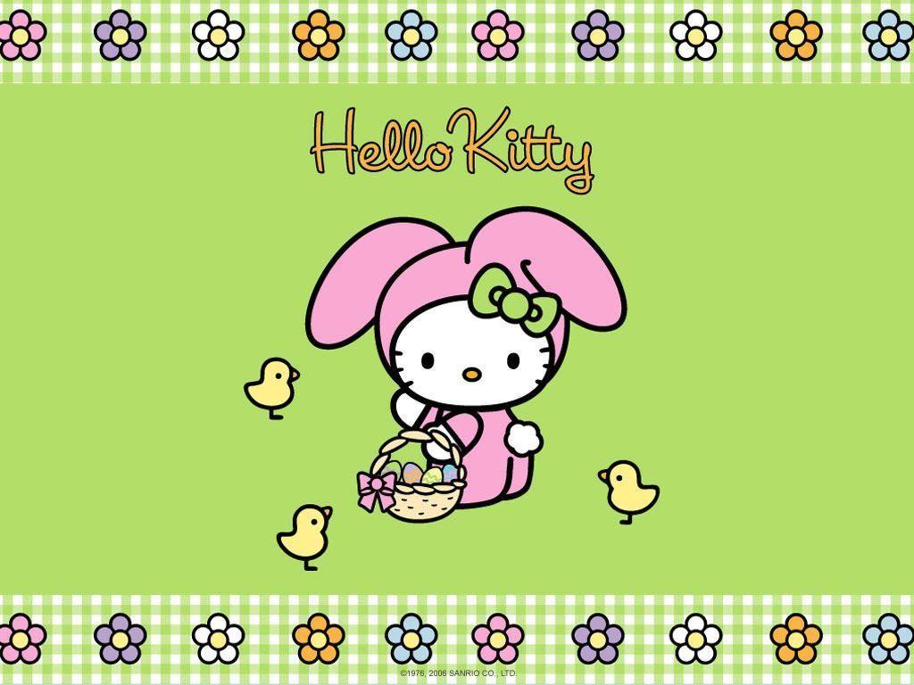 Hello Kitty coniglio Pasqua, kawaii, 1024x768 HD, Desktop