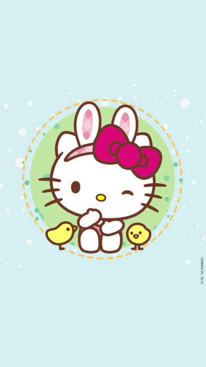 Hello Kitty orecchie coniglio Pasqua, 900x1600 Full HD Verticale, iPhone