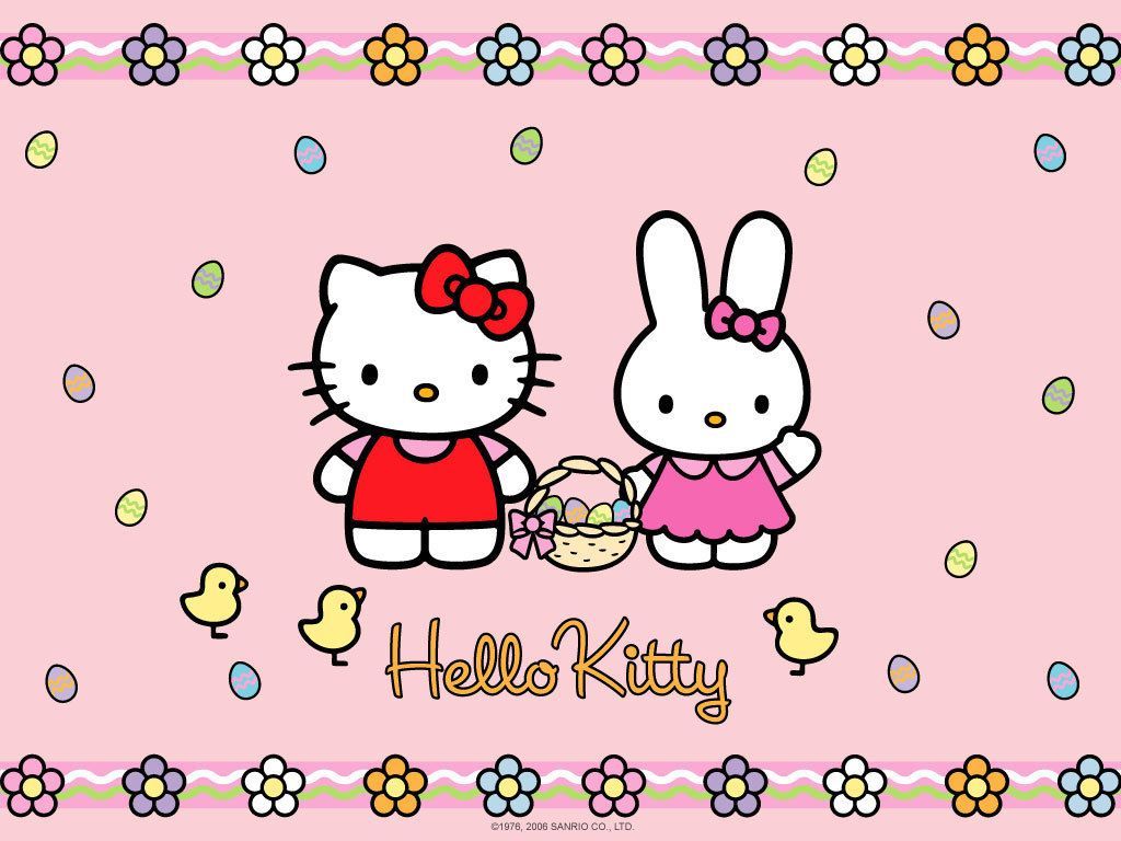 Hello Kitty coniglietto pulcini Pasqua, 720x1280 Verticale, Telefono