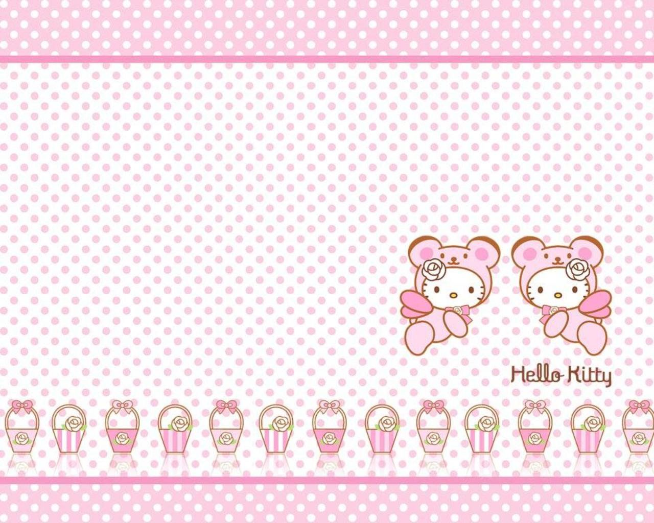 Hello Kitty rosa orsetti pois, 1280x1024 HD, Notebook Gaming