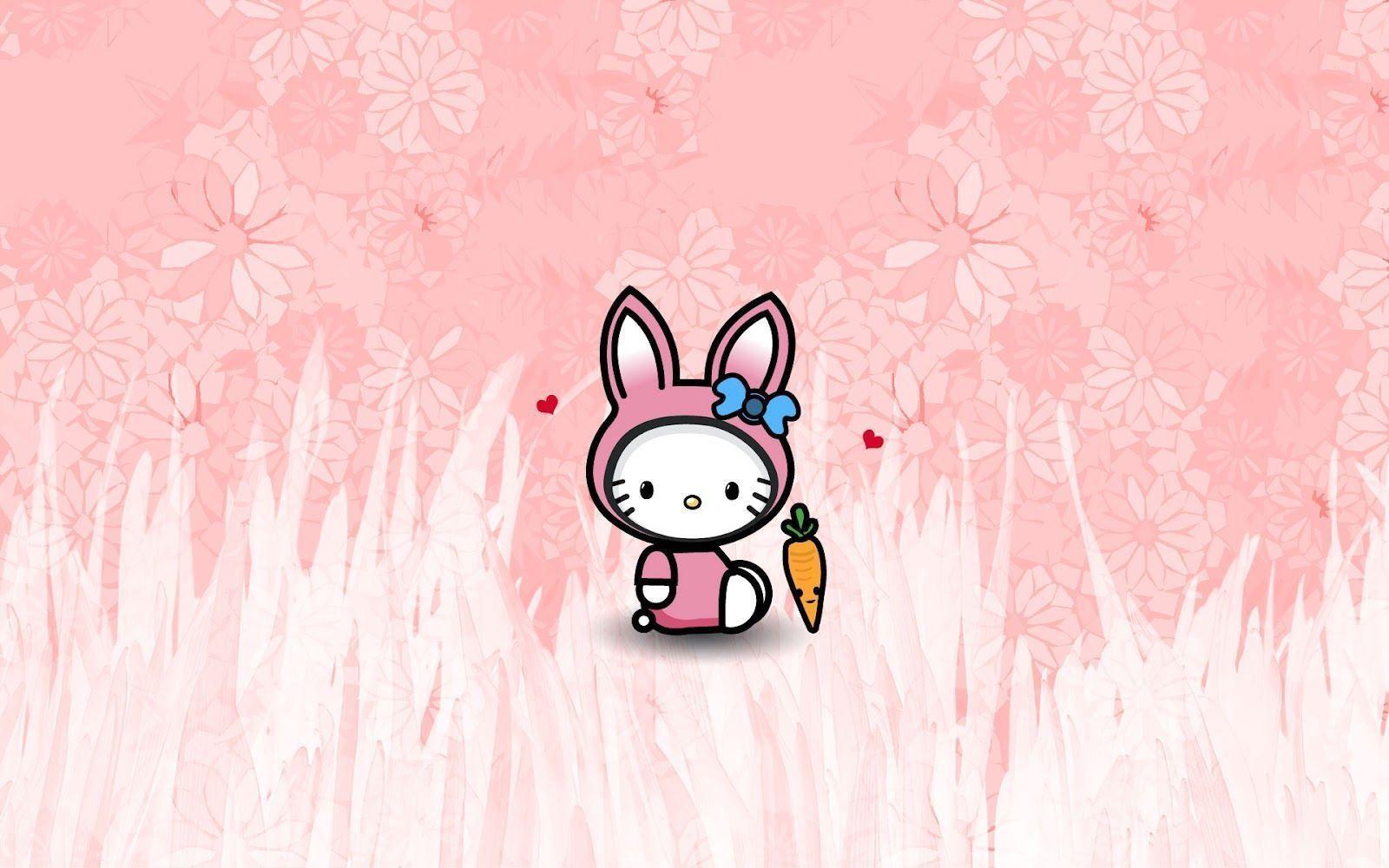 Hello Kitty coniglio Pasqua, 1024x768 HD, PC