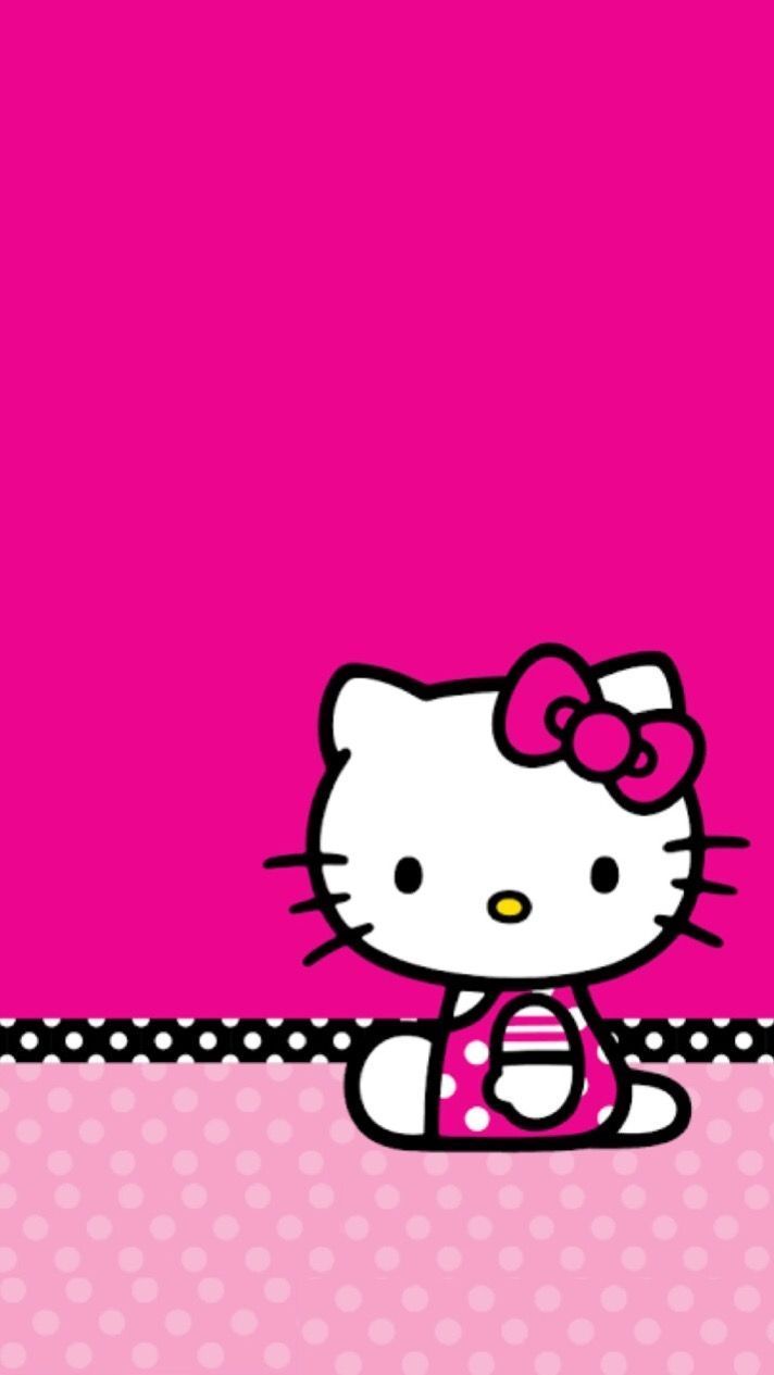 Hello Kitty sfondo rosa, 712x1265 Full HD Verticale, iPhone