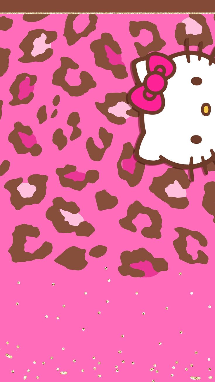 Hello Kitty leopardato rosa, 736x1308 Full HD Verticale, Smartphone
