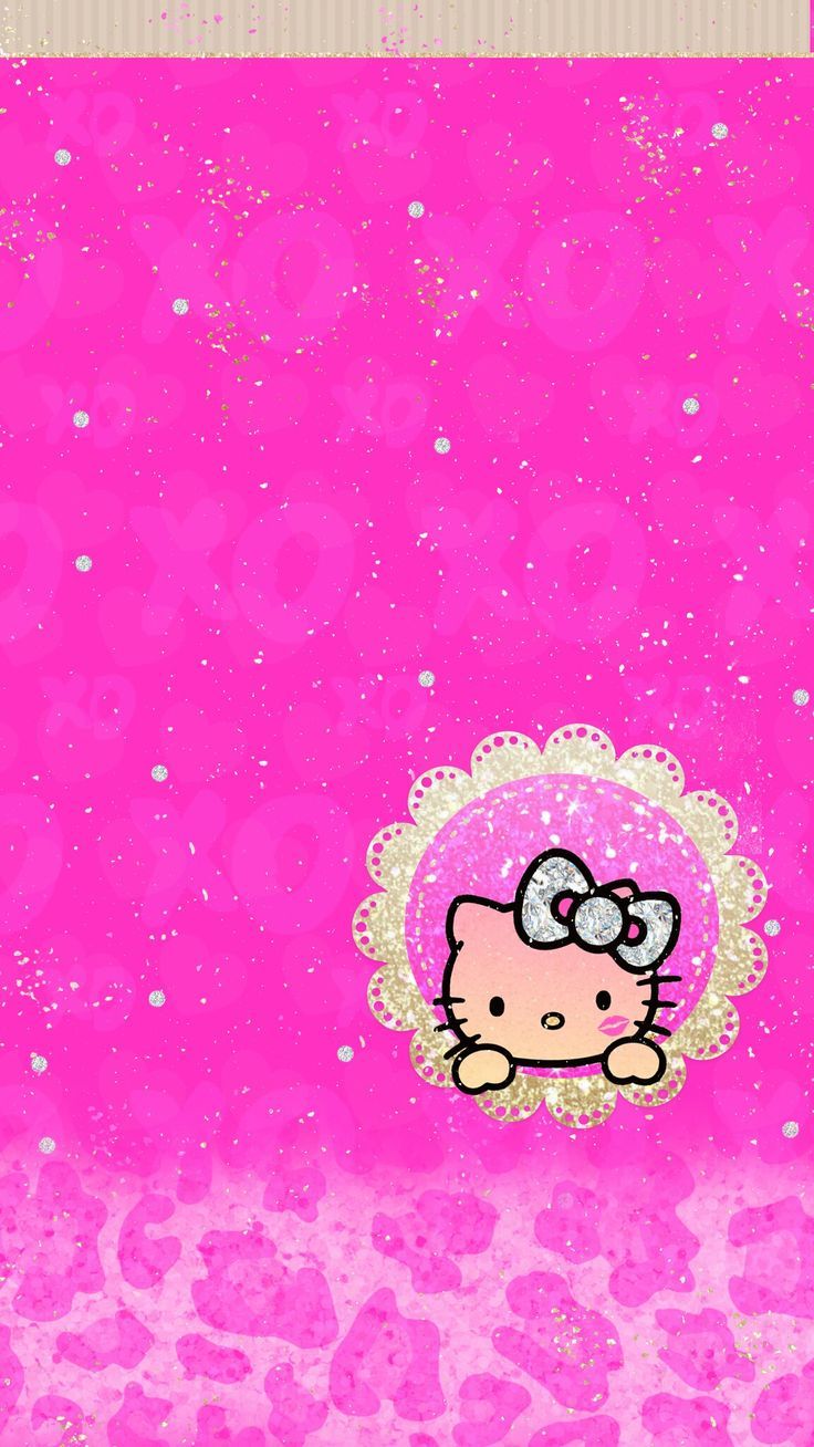 Hello Kitty sfondo rosa glitter, 736x1308 Full HD Verticale, Samsung Galaxy