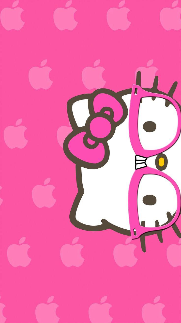 Hello Kitty rosa con occhiali, Sanrio, 736x1308 Verticale, Mobile