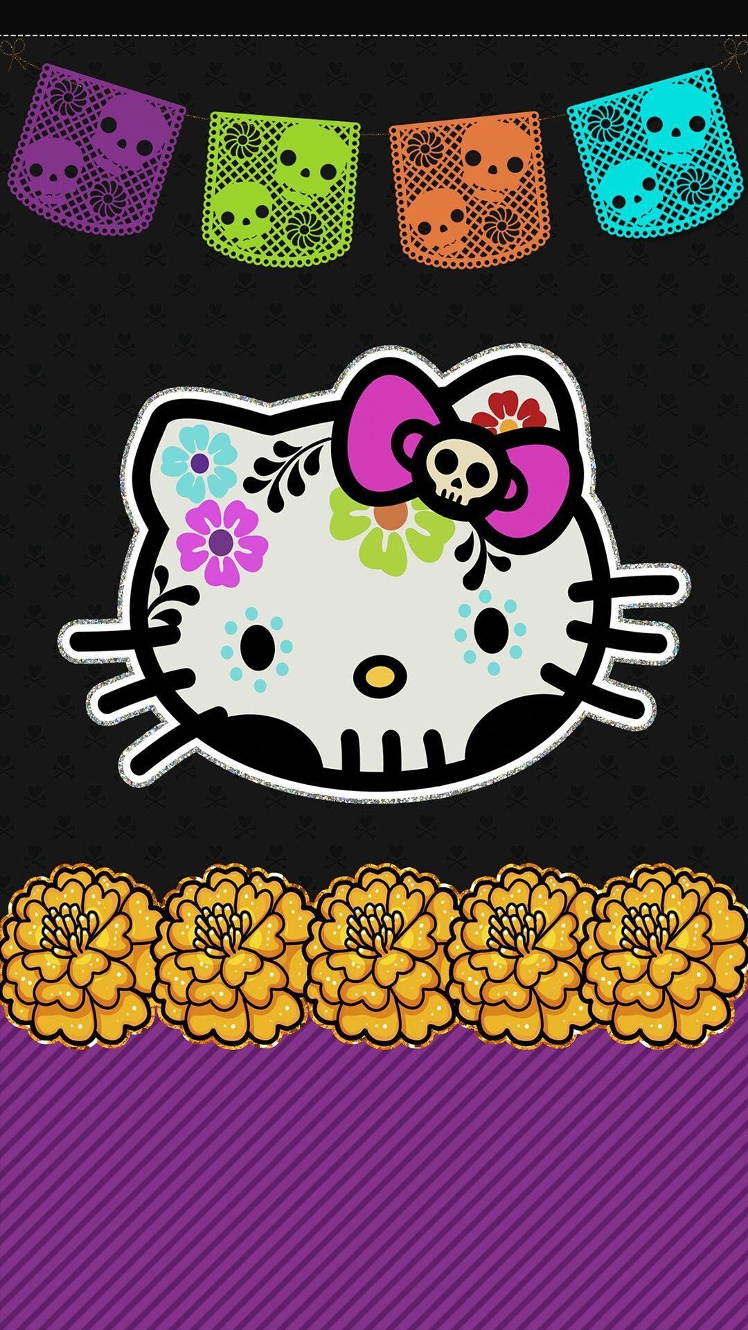 Hello Kitty Dia de Muertos, 1080x1920 Verticale, Mobile