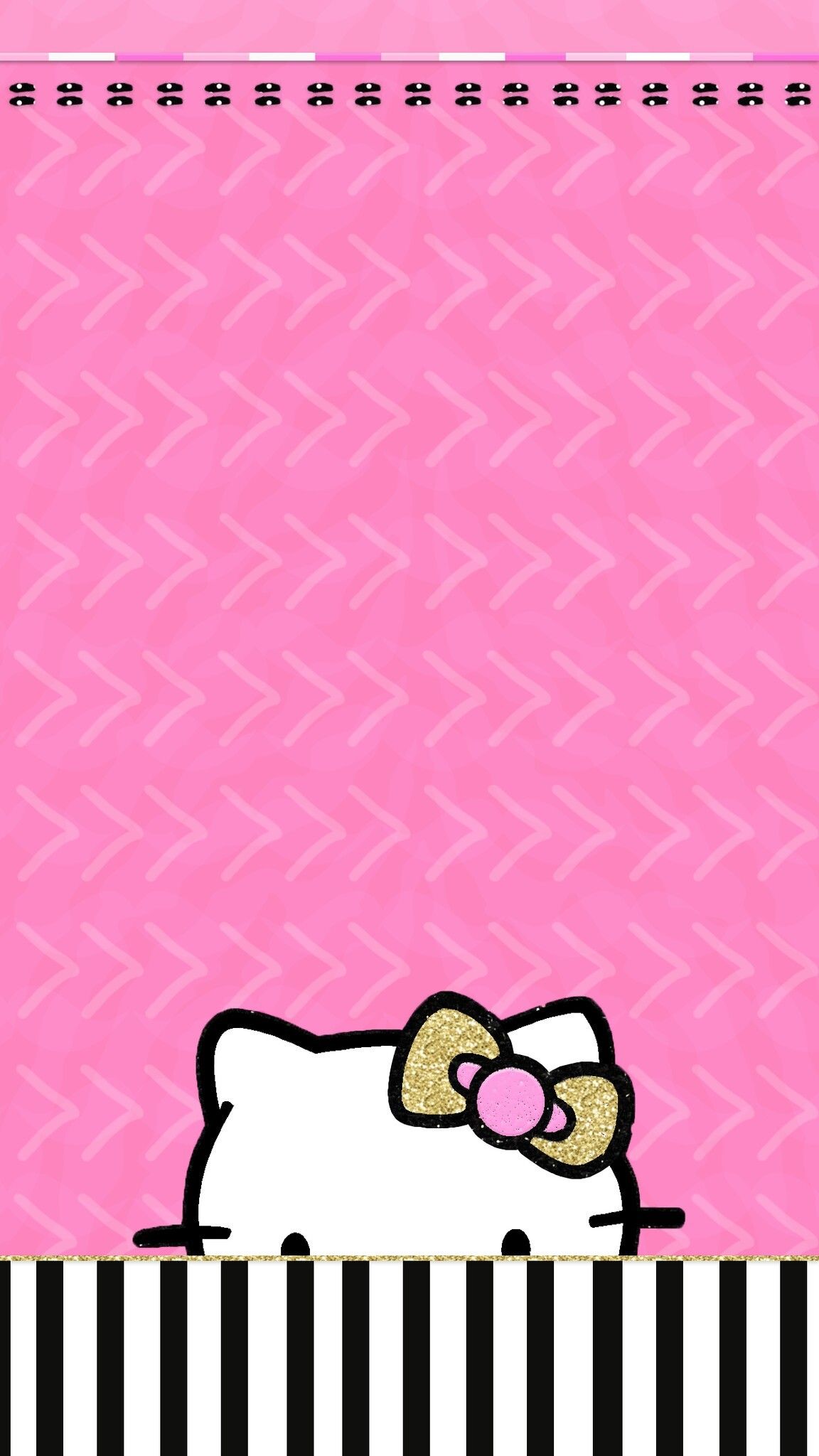 Hello Kitty fiocco rosa, 1152x2048 Full HD Verticale, Smartphone