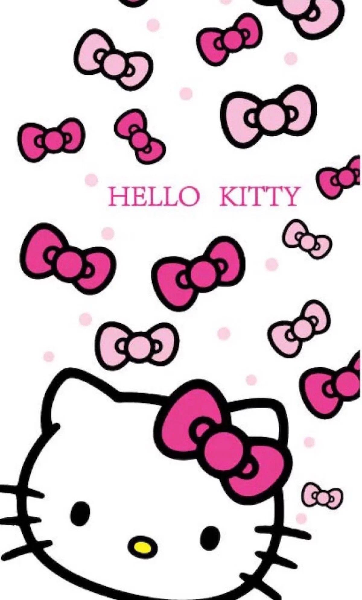 Hello Kitty fiocchi rosa, 1200x1990 Full HD Verticale, iPhone