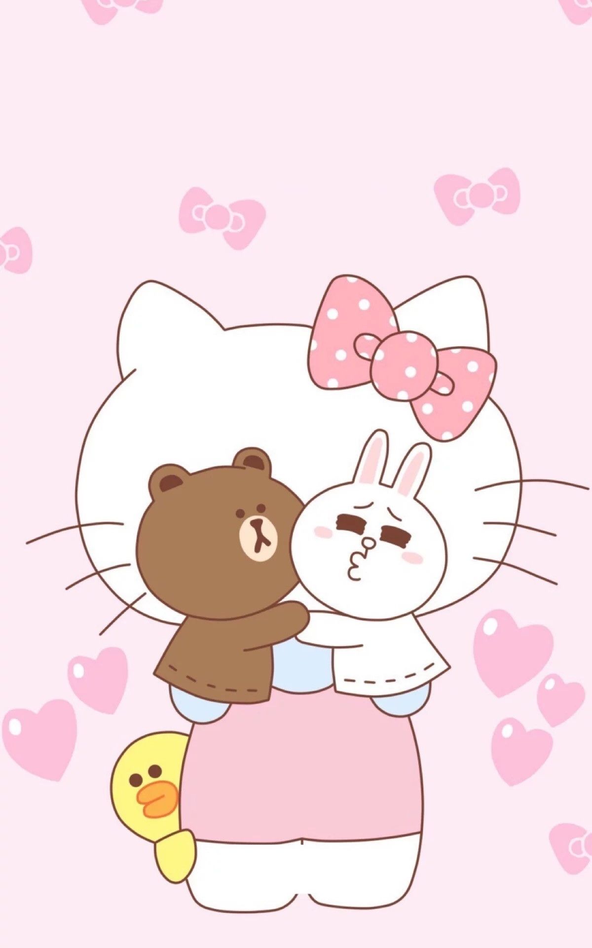 Hello Kitty con orsetto e coniglietto, 1200x1920 Full HD Verticale, Google Pixel