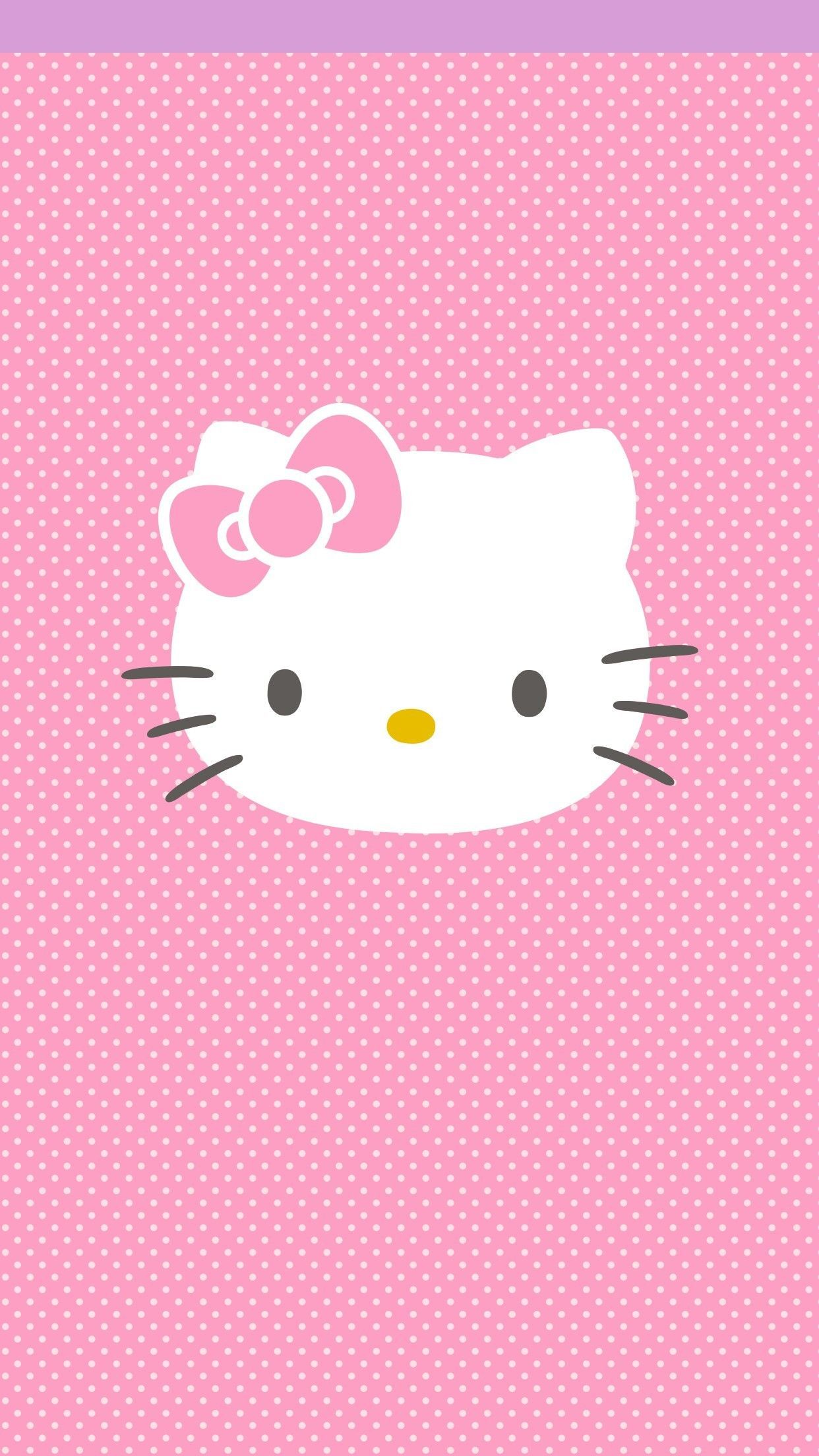 Hello Kitty faccia rosa, 1242x2208 Verticale, Mobile