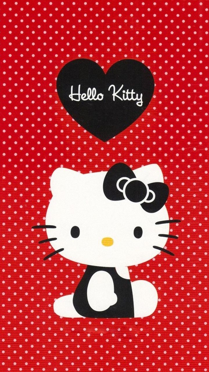 Hello Kitty cuore rosso, 720x1280 Verticale, Telefono