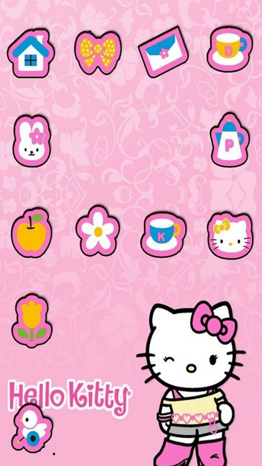 Hello Kitty icone rosa, 1080x1920 Verticale, Samsung Galaxy