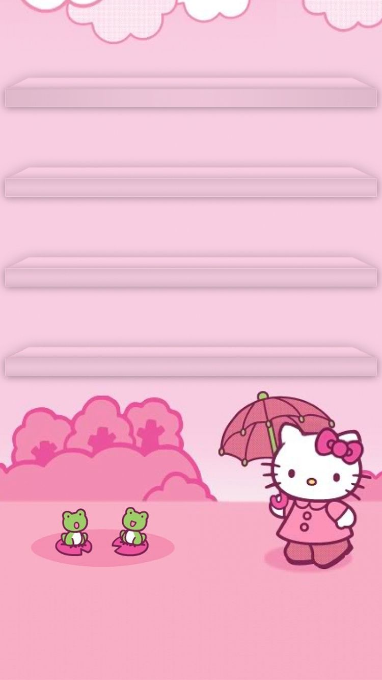 Hello Kitty con ombrello rosa, 750x1334 Full HD Verticale, Smartphone