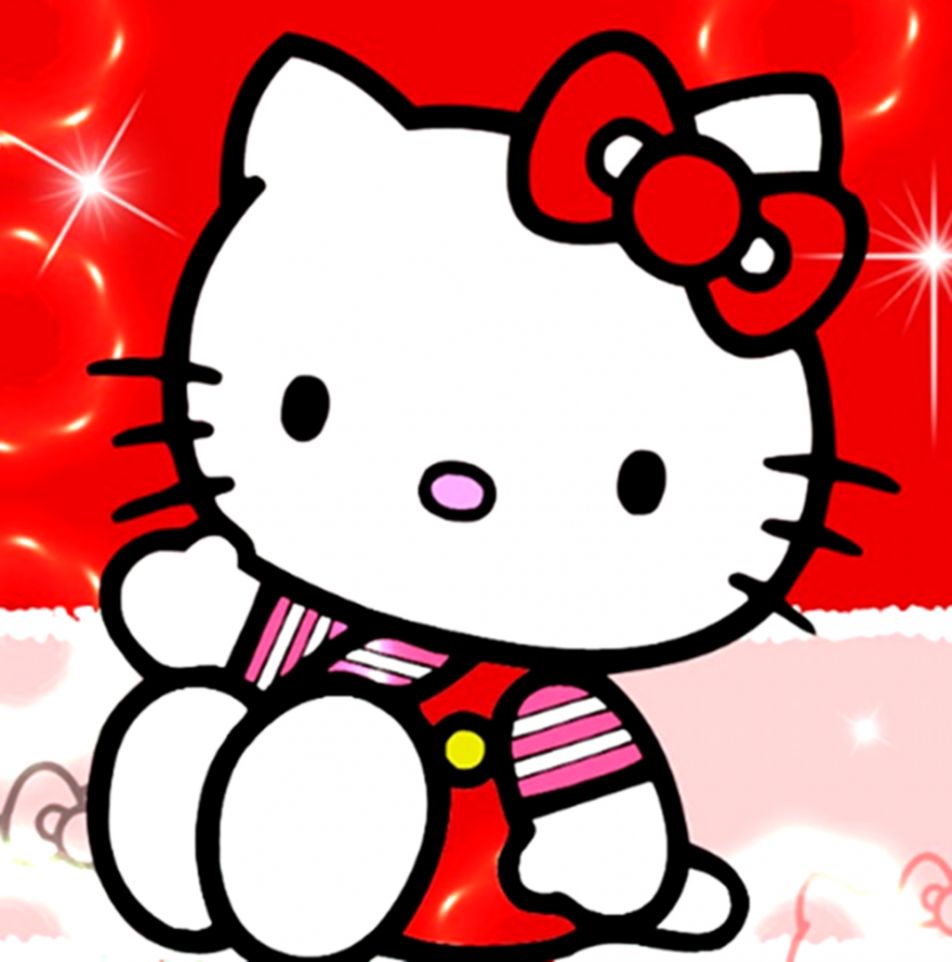 Hello Kitty sfondo rosso, 952x962 Full HD Verticale, iPhone