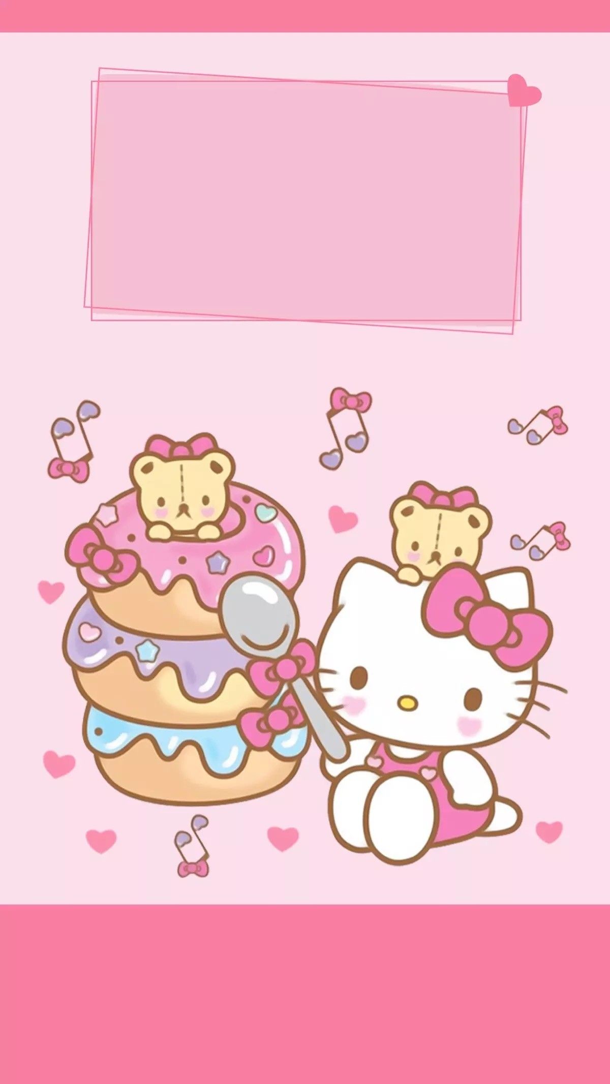 Hello Kitty con torta rosa, kawaii, 1200x2133 Full HD Verticale, iPhone