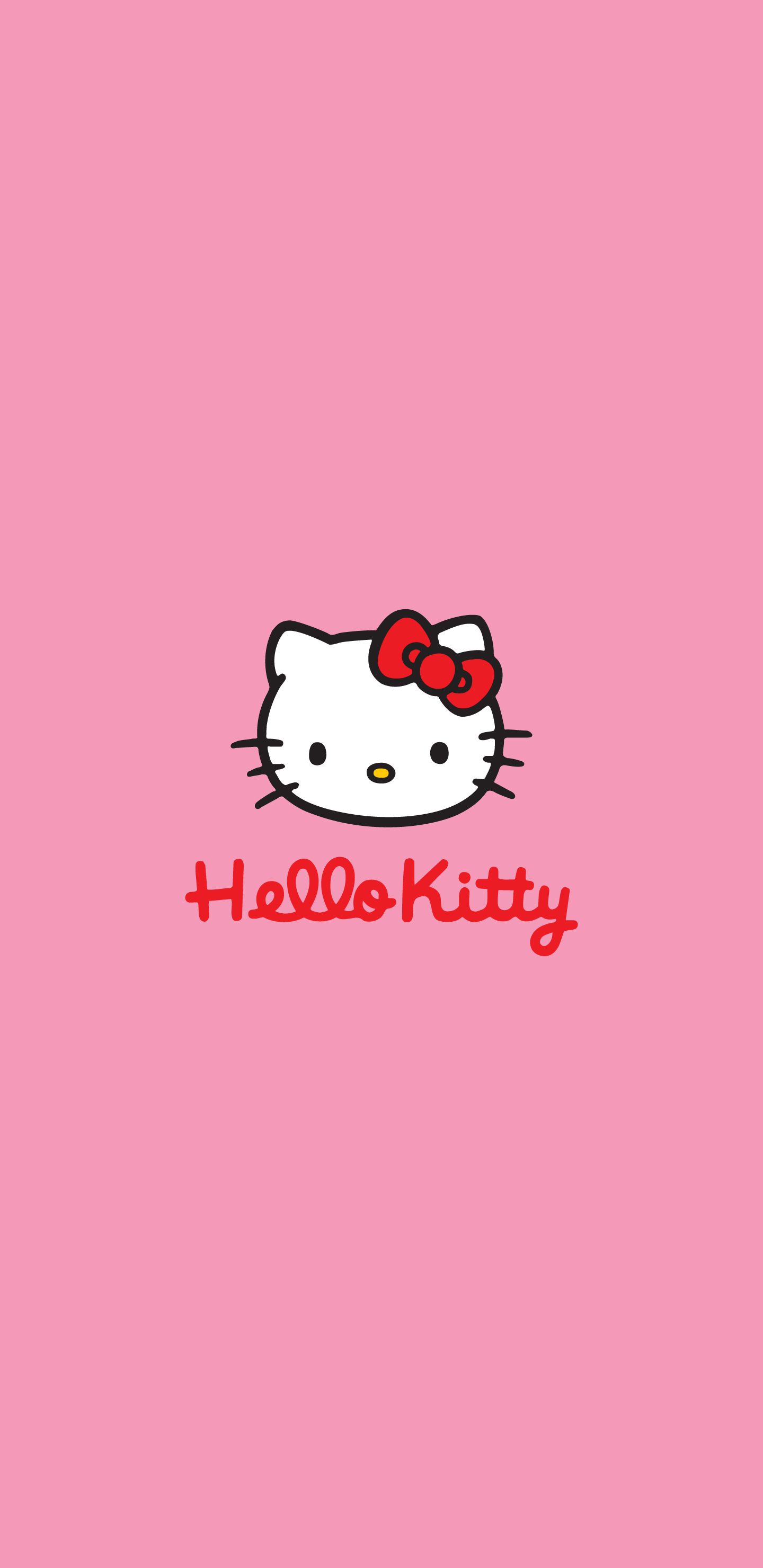 Hello Kitty rosa minimalista, Sanrio, 1440x2960 Verticale, Mobile