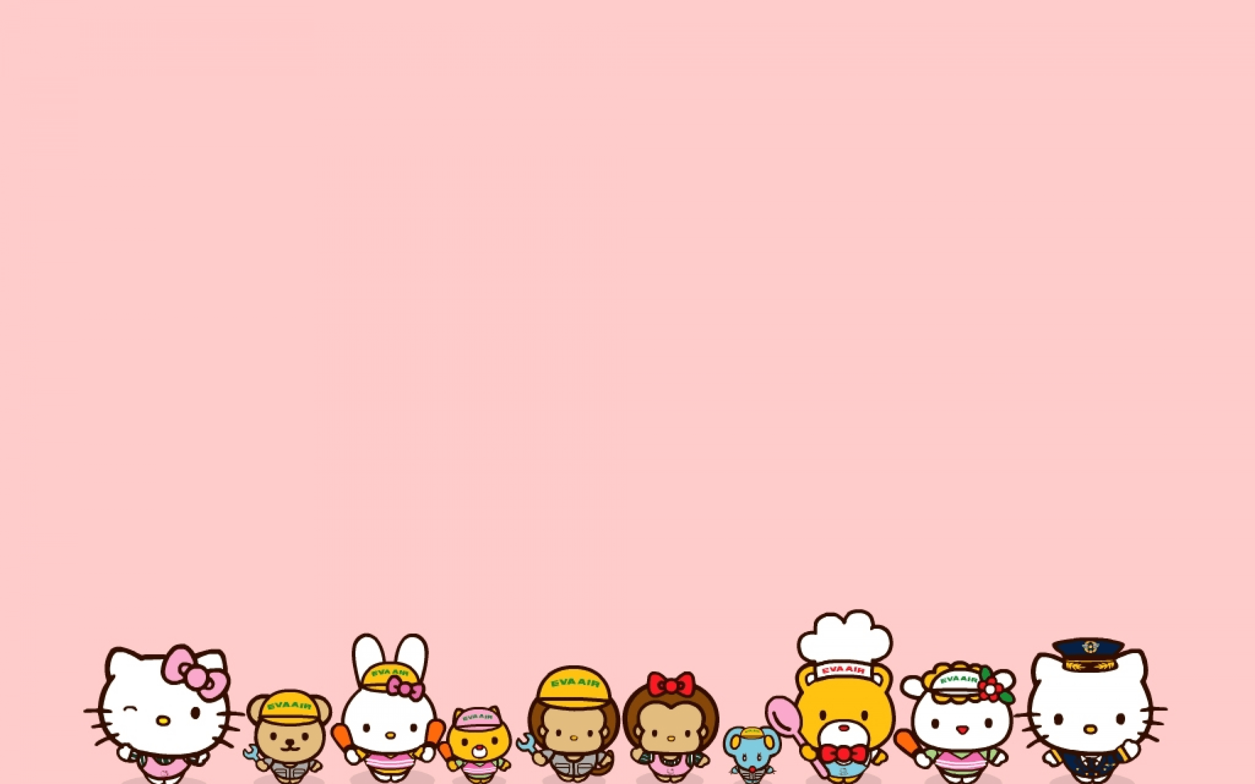 fila personaggi Sanrio rosa, 2560x1600 2K+, Desktop